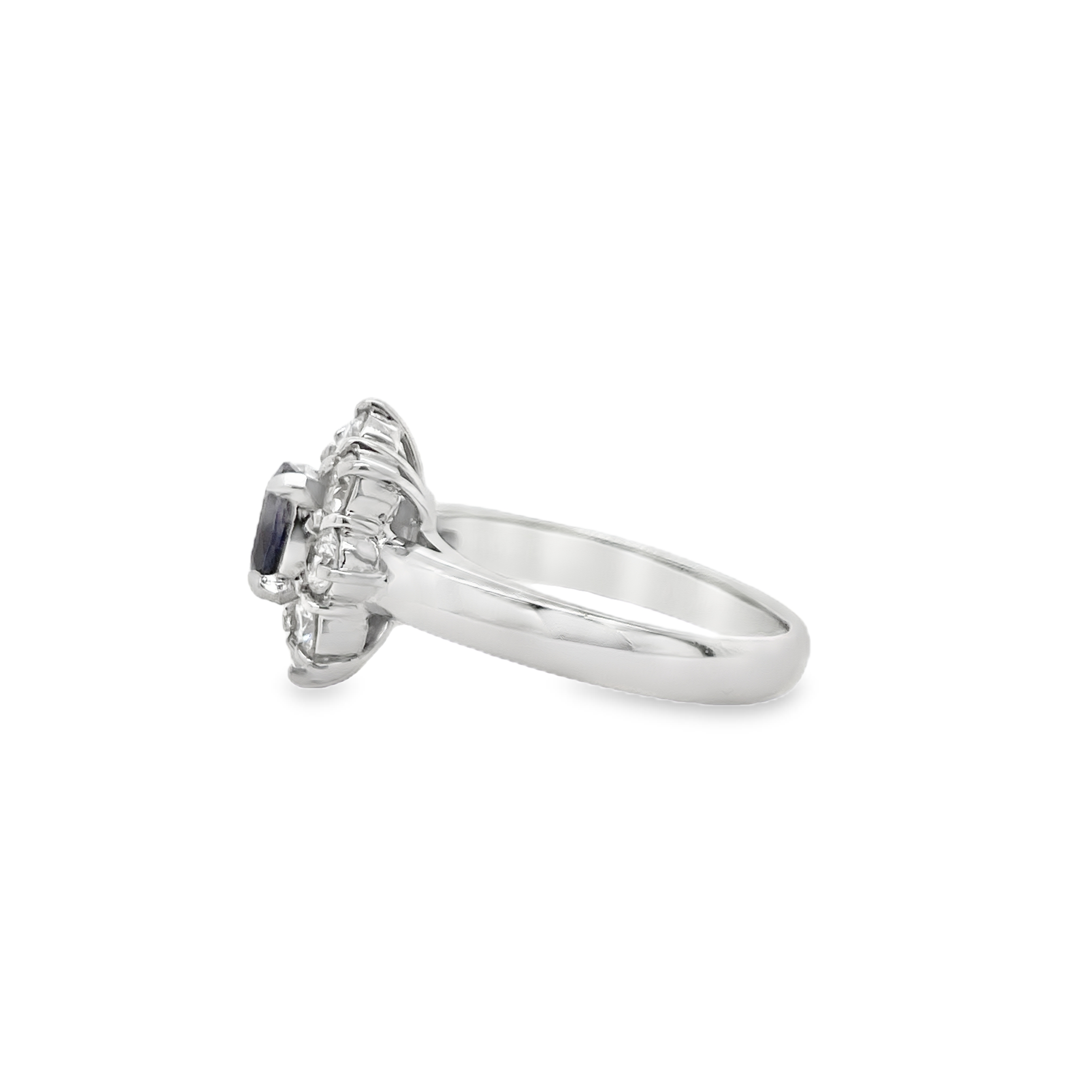 0.625ct Oval Brazil Alexandrite & Diamond Platinum Ring