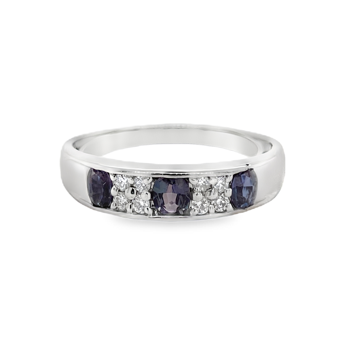 0.64ct Alexandrite & Diamond Platinum Ring