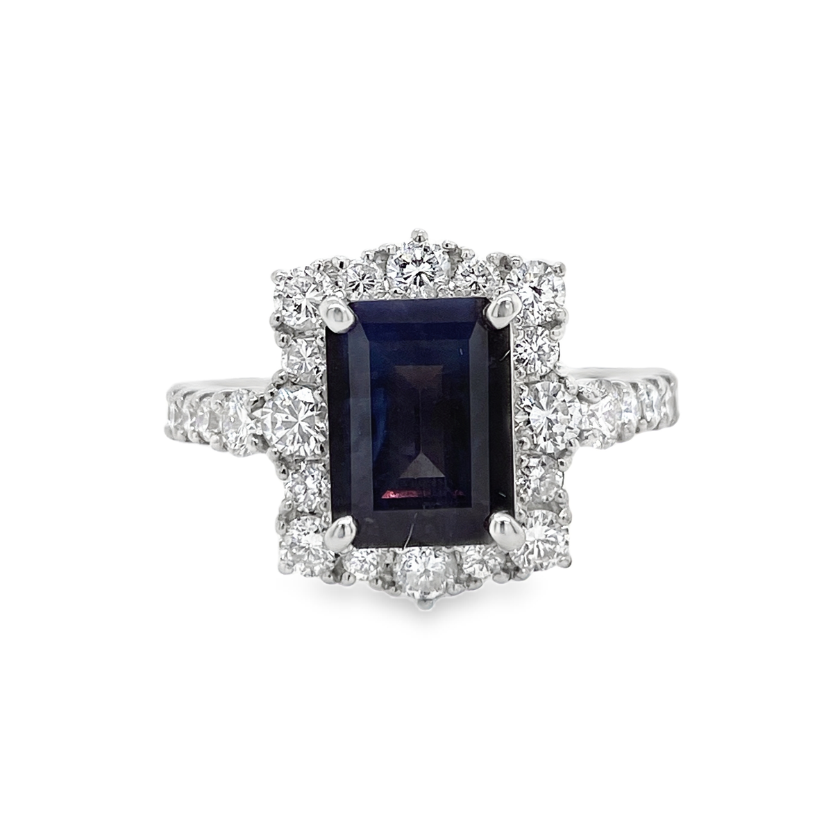 2ct Emerald-Cut Brazil Alexandrite & Diamond Platinum Ring