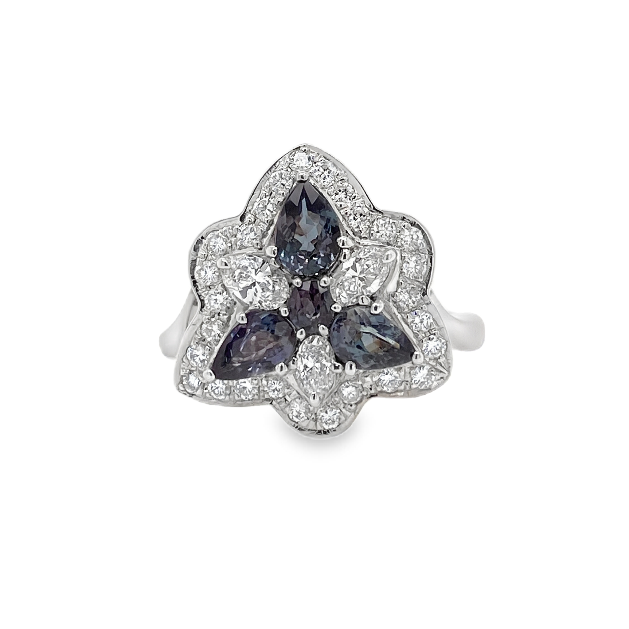 1.23ct Brazil Alexandrite & Diamond Platinum Ring