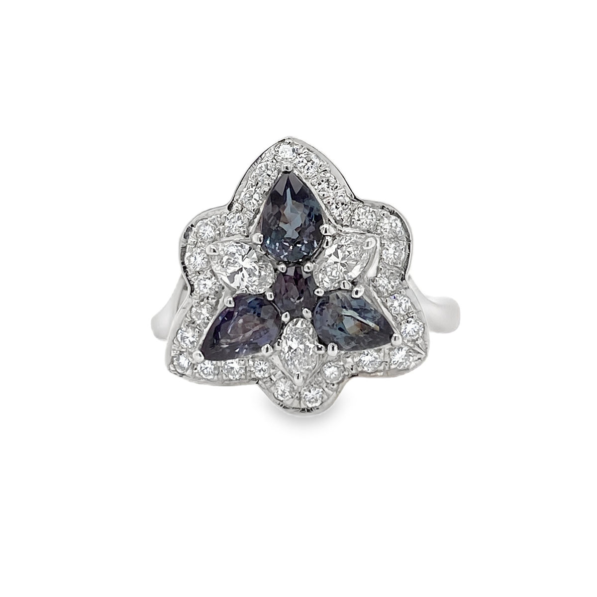 1.23ct Brazil Alexandrite & Diamond Platinum Ring
