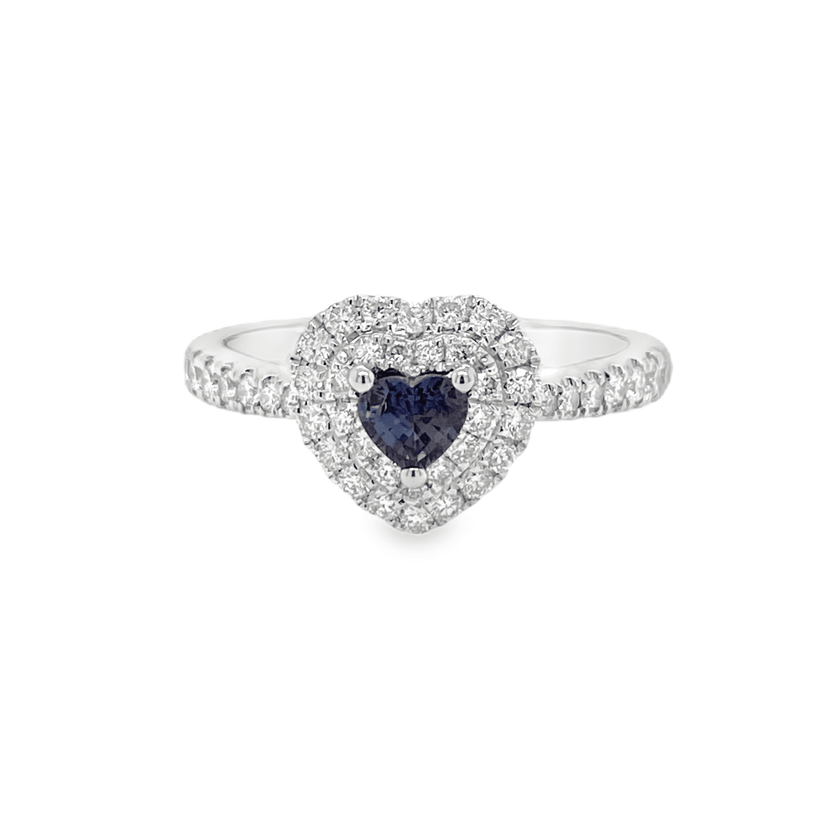 0.229ct Heart-Shaped Brazil Alexandrite & Diamond Ring - Candid Japan