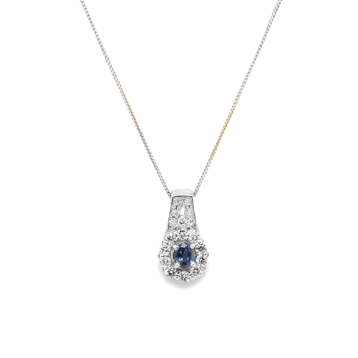 0.288ct Oval Alexandrite & Diamond Platinum Pendant - Candid Japan