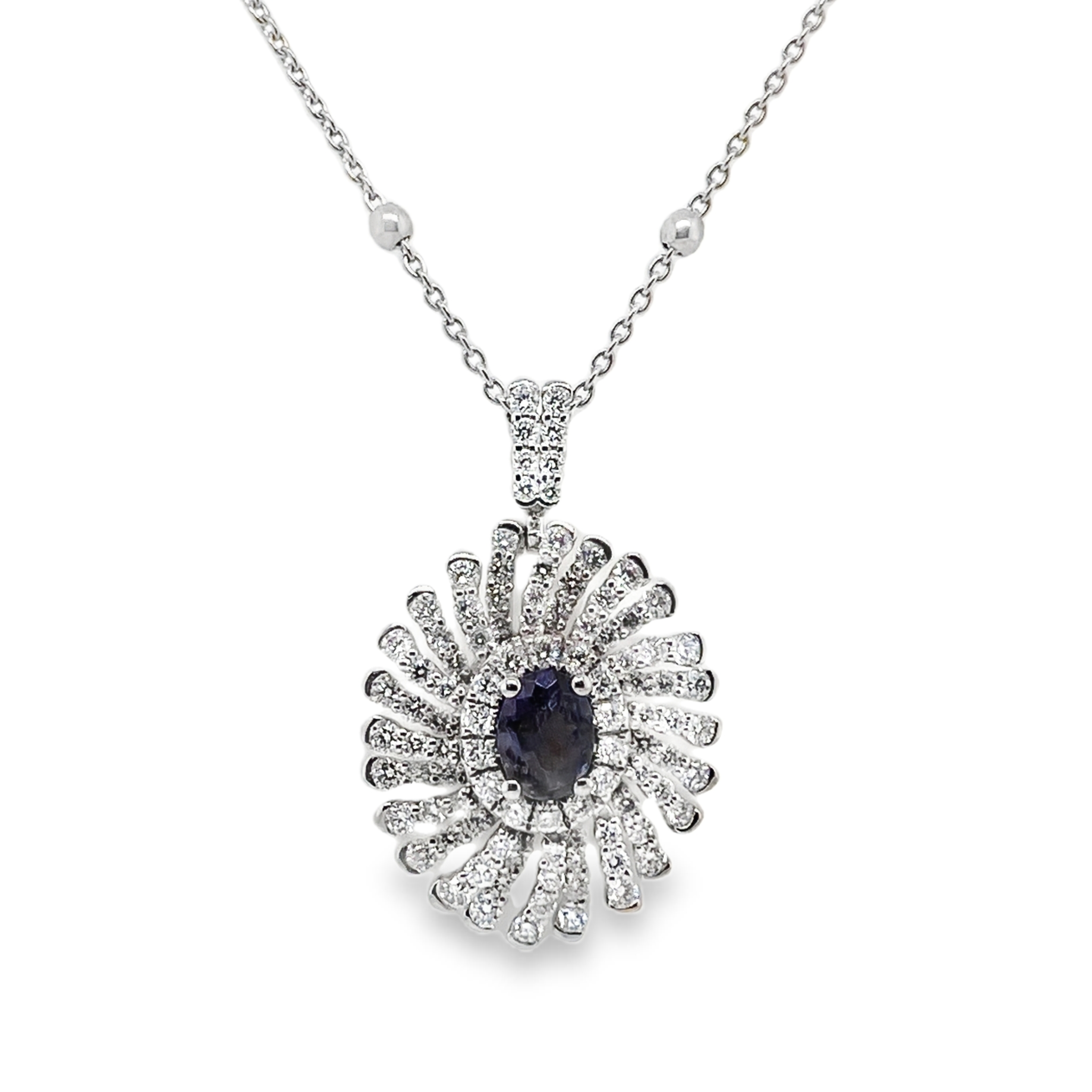 0.50ct Oval Brazil Alexandrite & Diamond Pendant