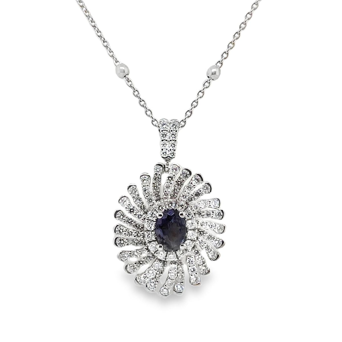0.50ct Oval Brazil Alexandrite & Diamond Pendant