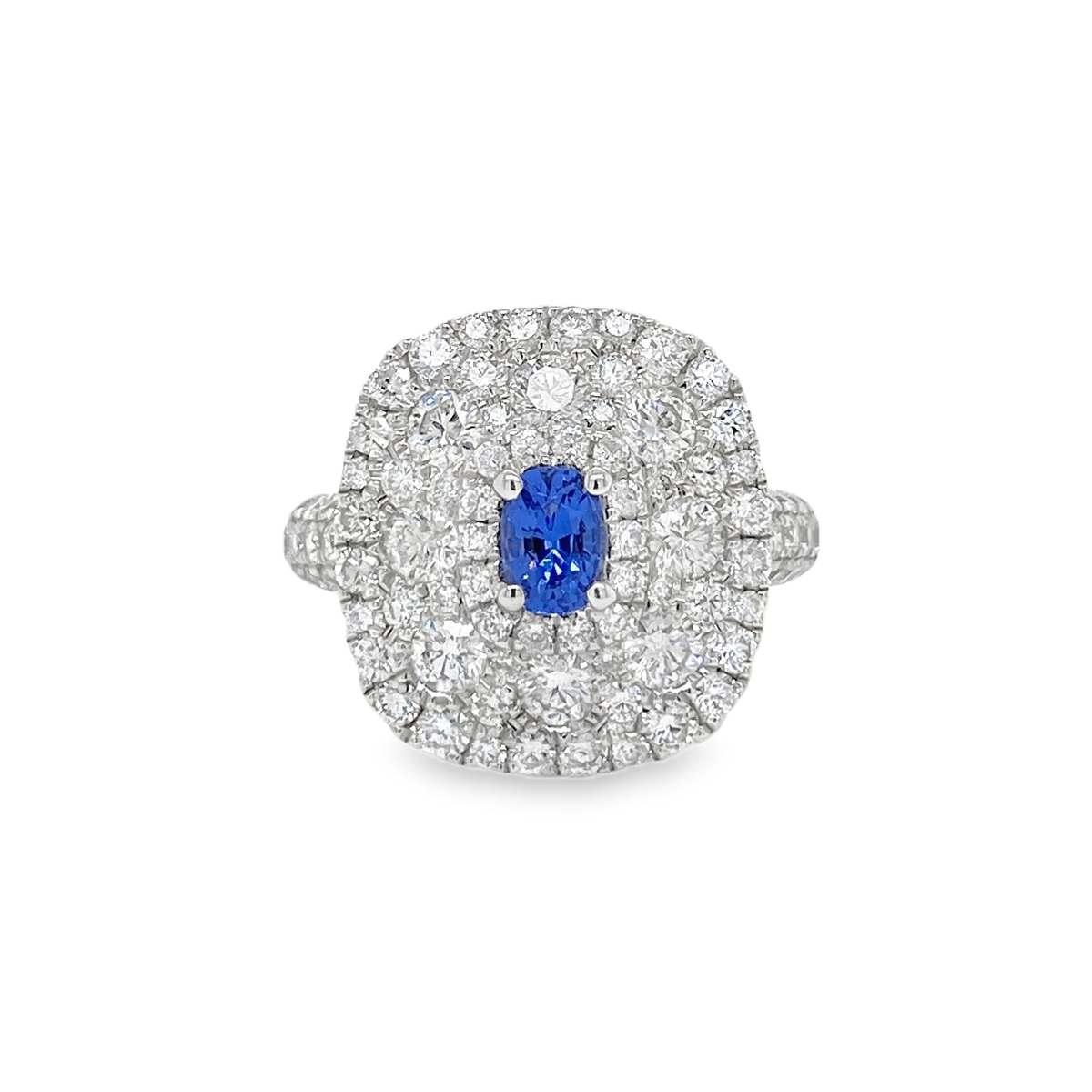 0.37ct Oval No-Heat Cobalt Spinel & Diamond Ring
