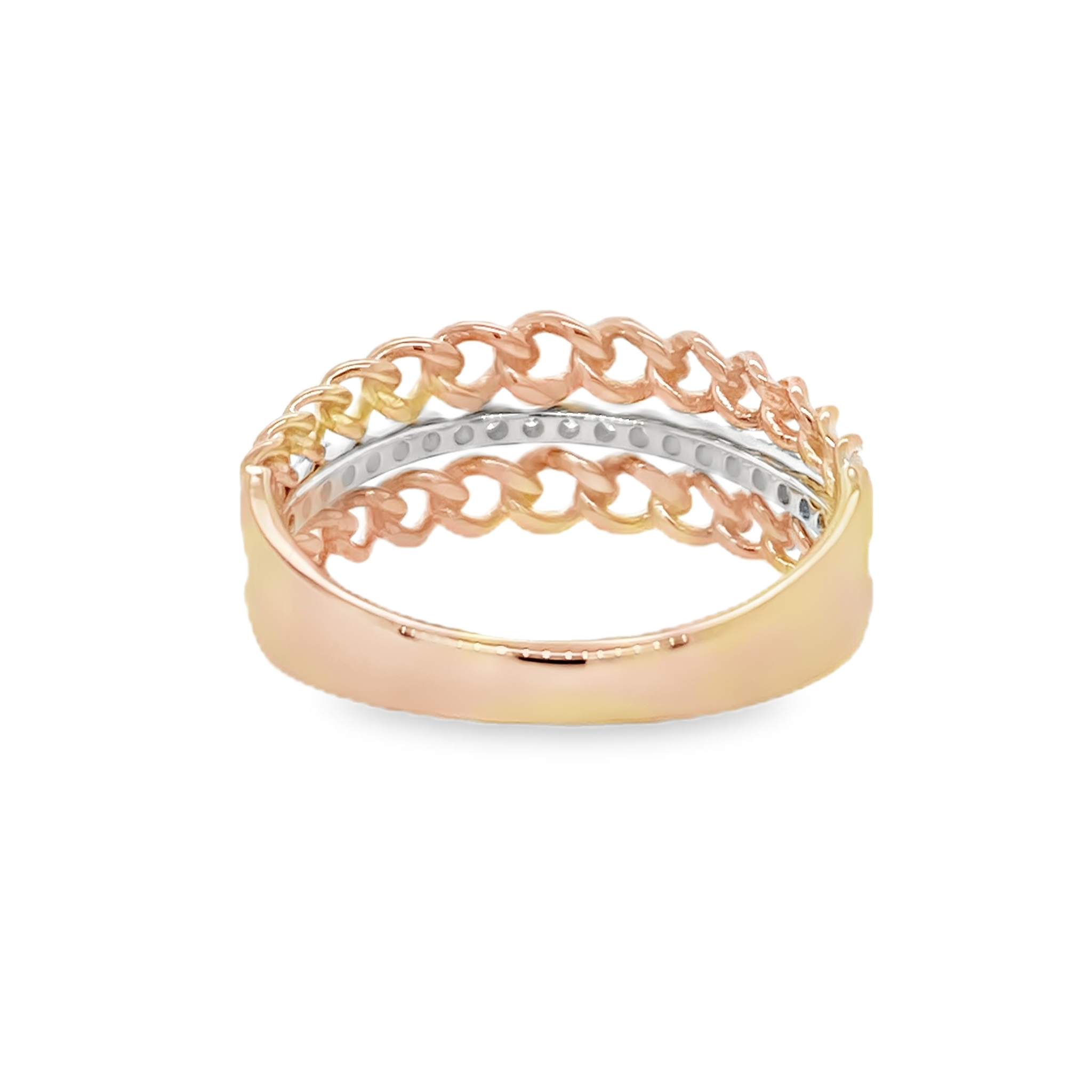 Chain Link Diamond Band Ring