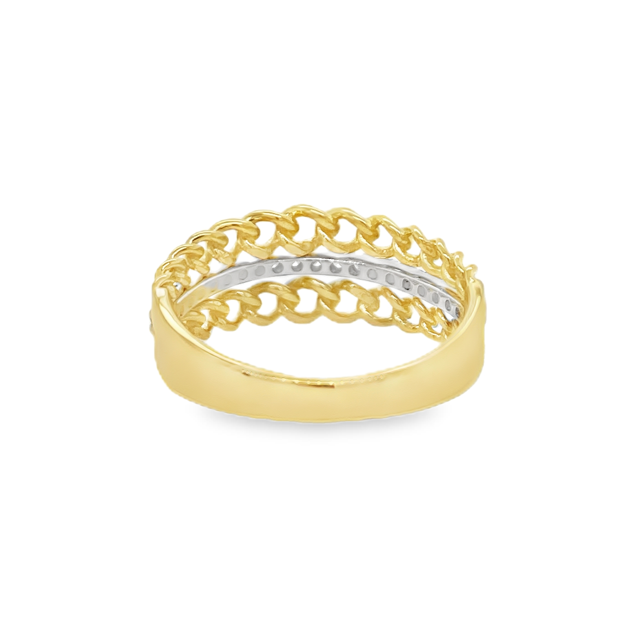 Chain Link Diamond Band Ring