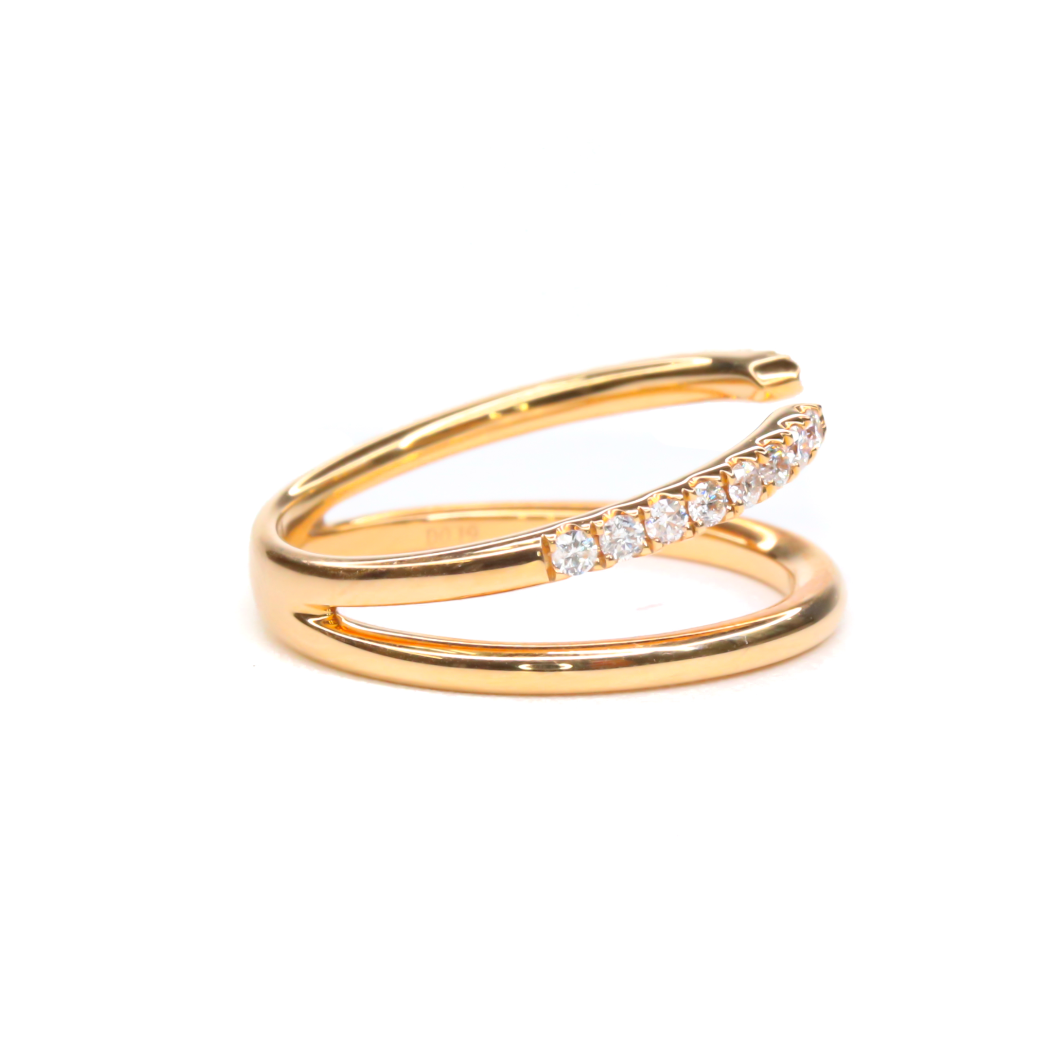 Two-Band Illusion Diamond Ring