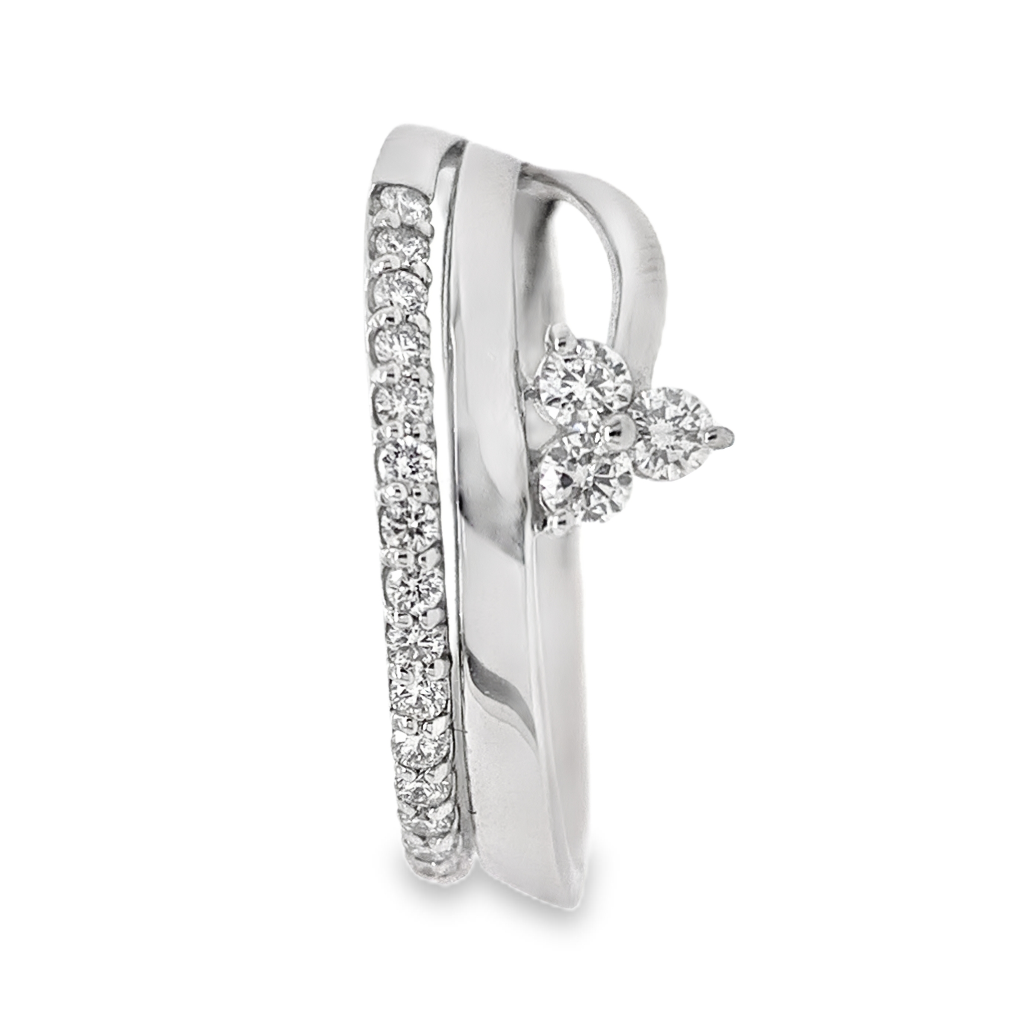 Flaired Flower Diamond Ring