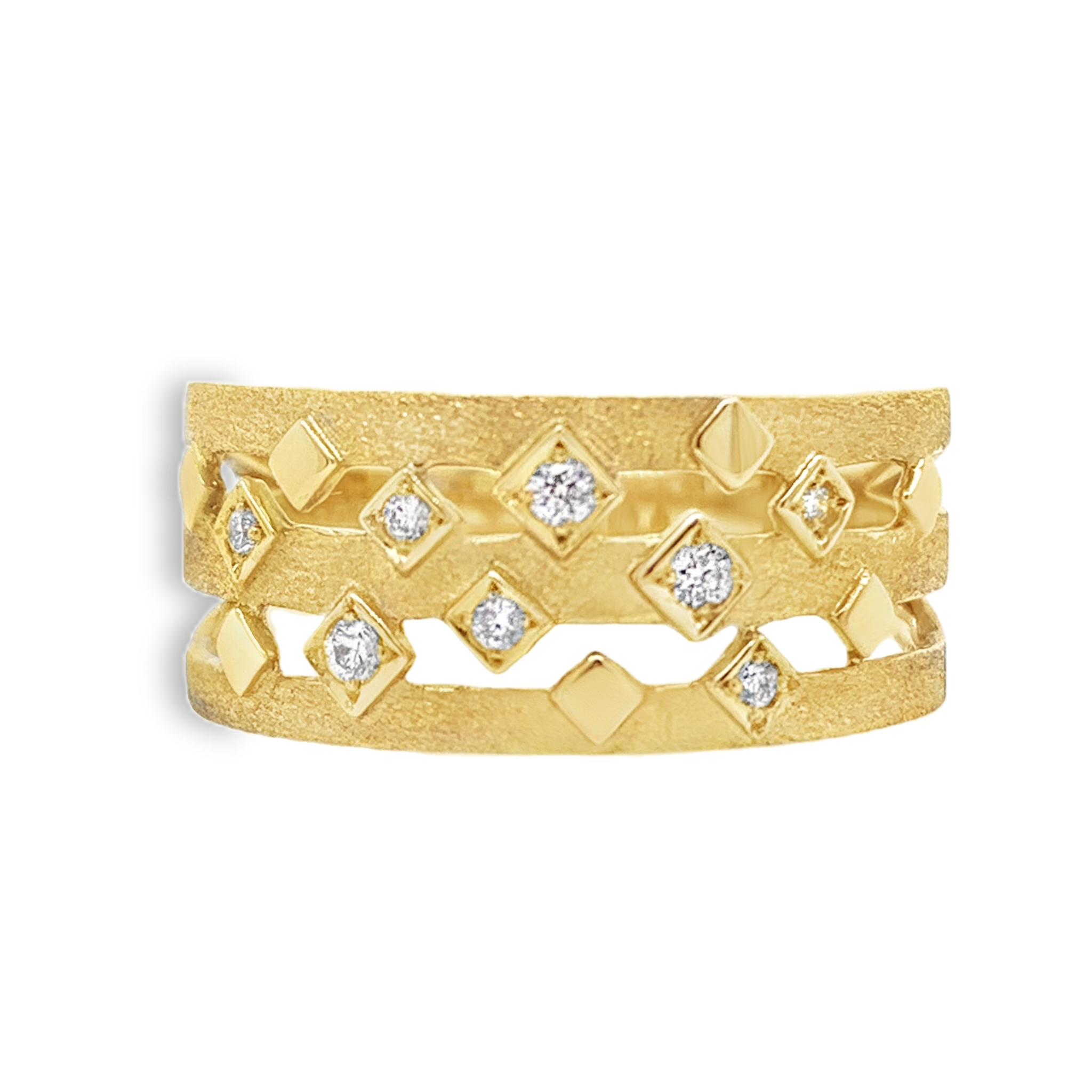 Geometric Diamond Ring