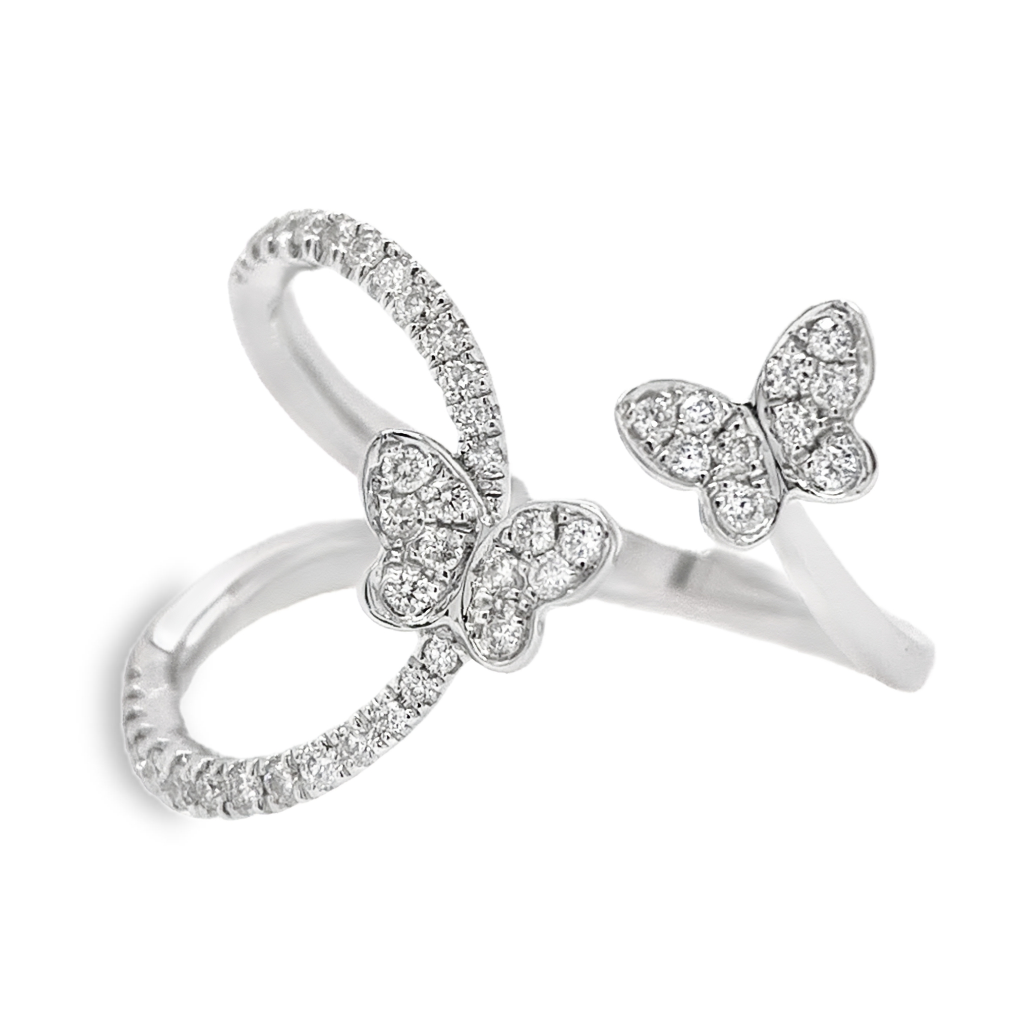 Butterfly Diamond Open Ring