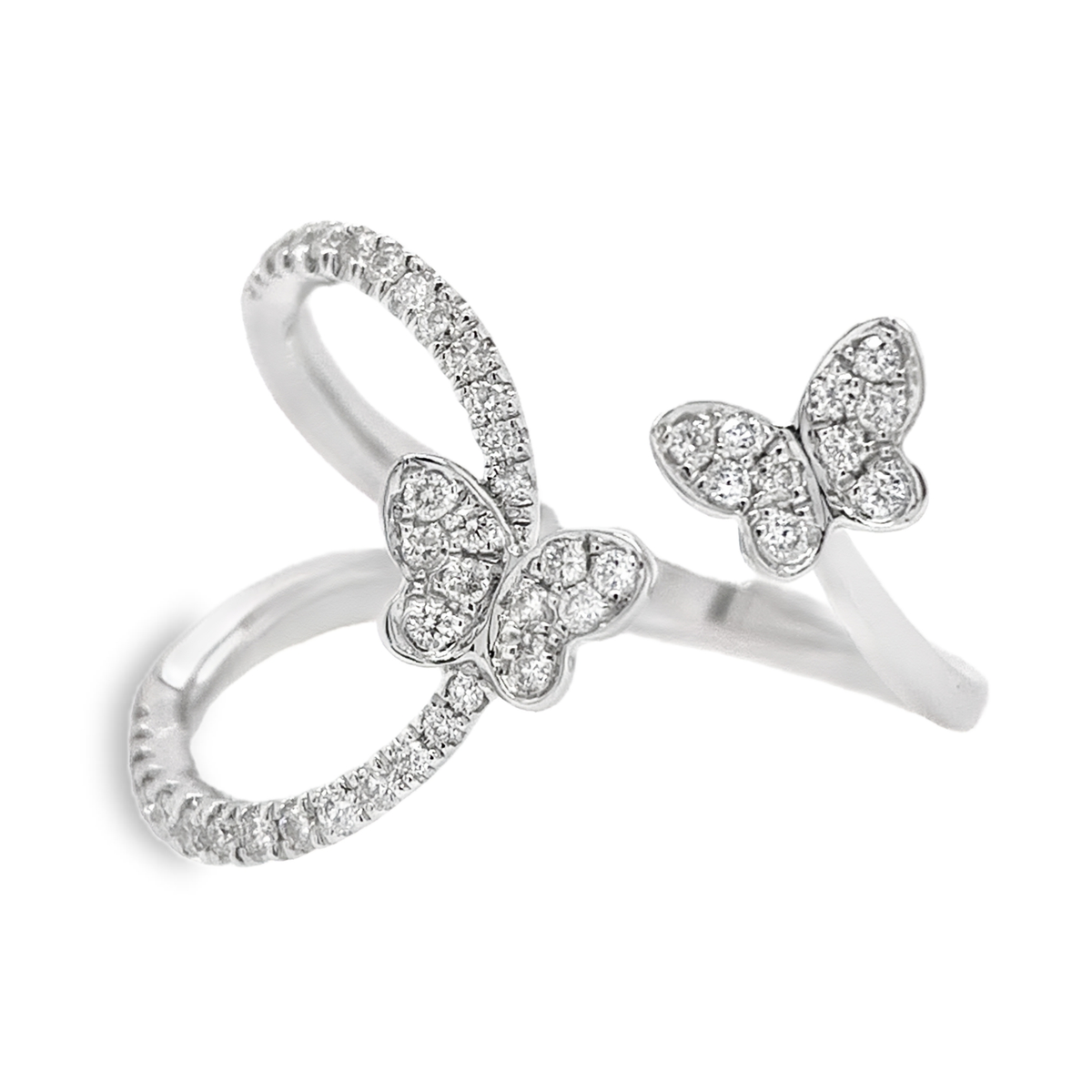 Butterfly Diamond Open Ring