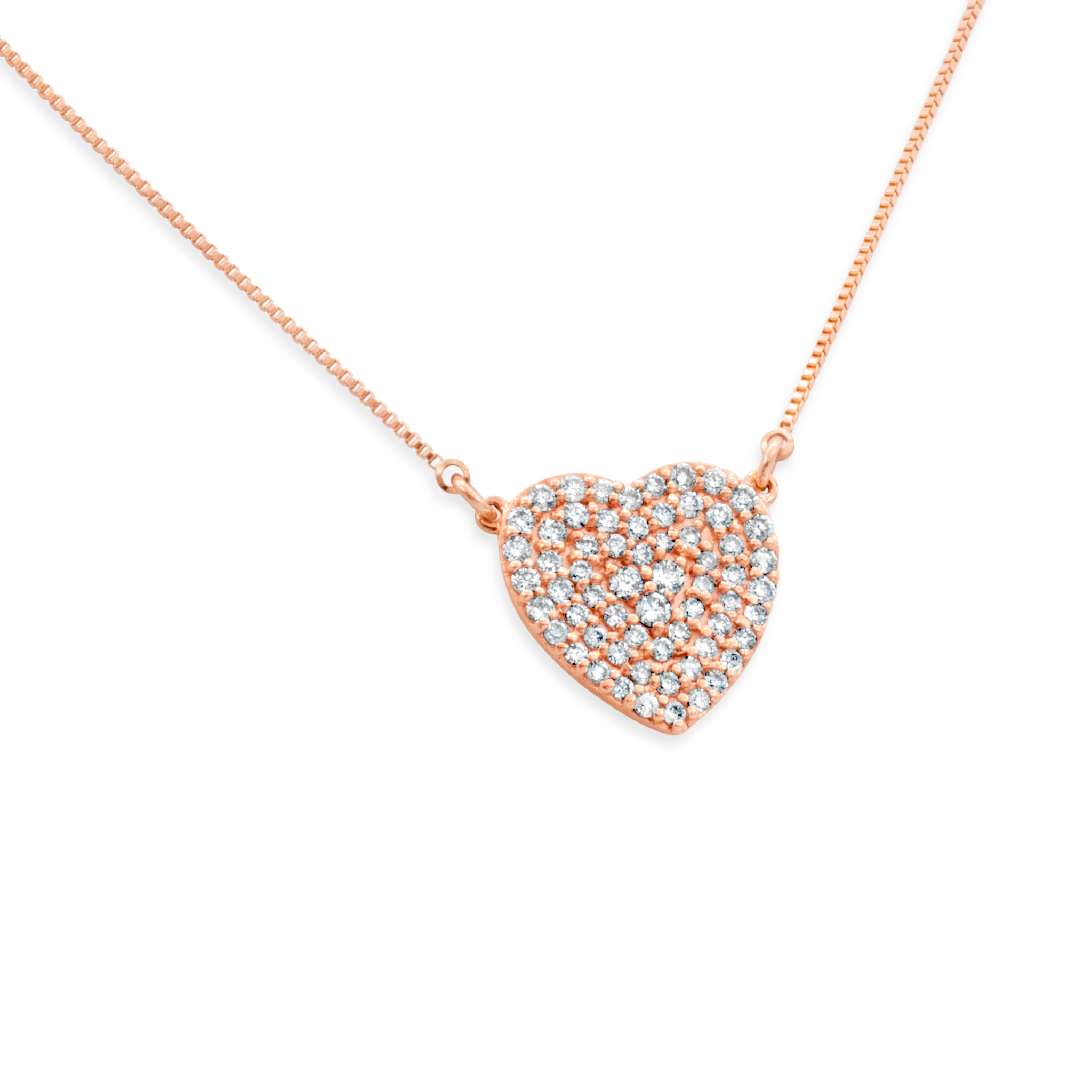 Heart-Shaped Diamond Pendant