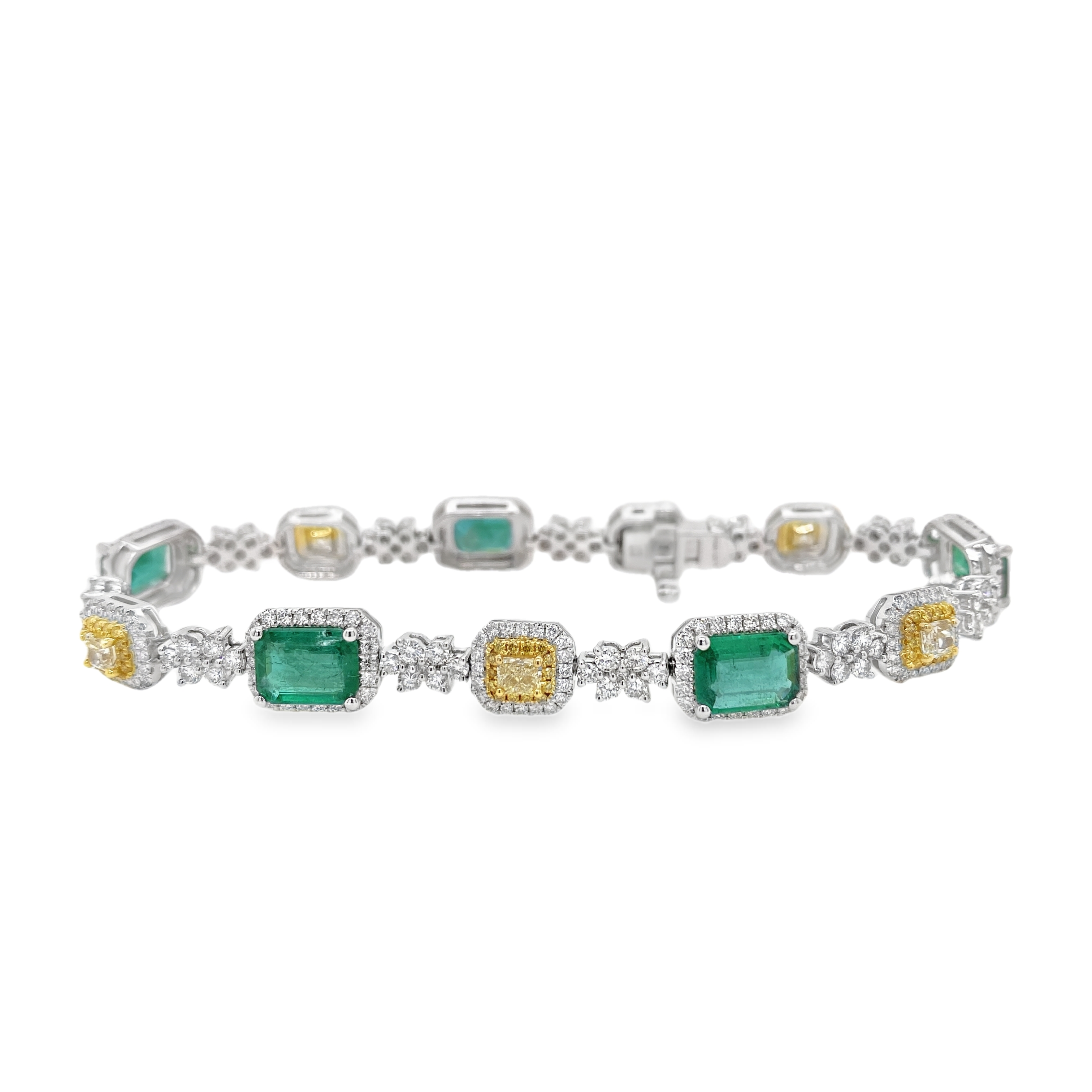 Emerald & Yellow Diamond Bracelet