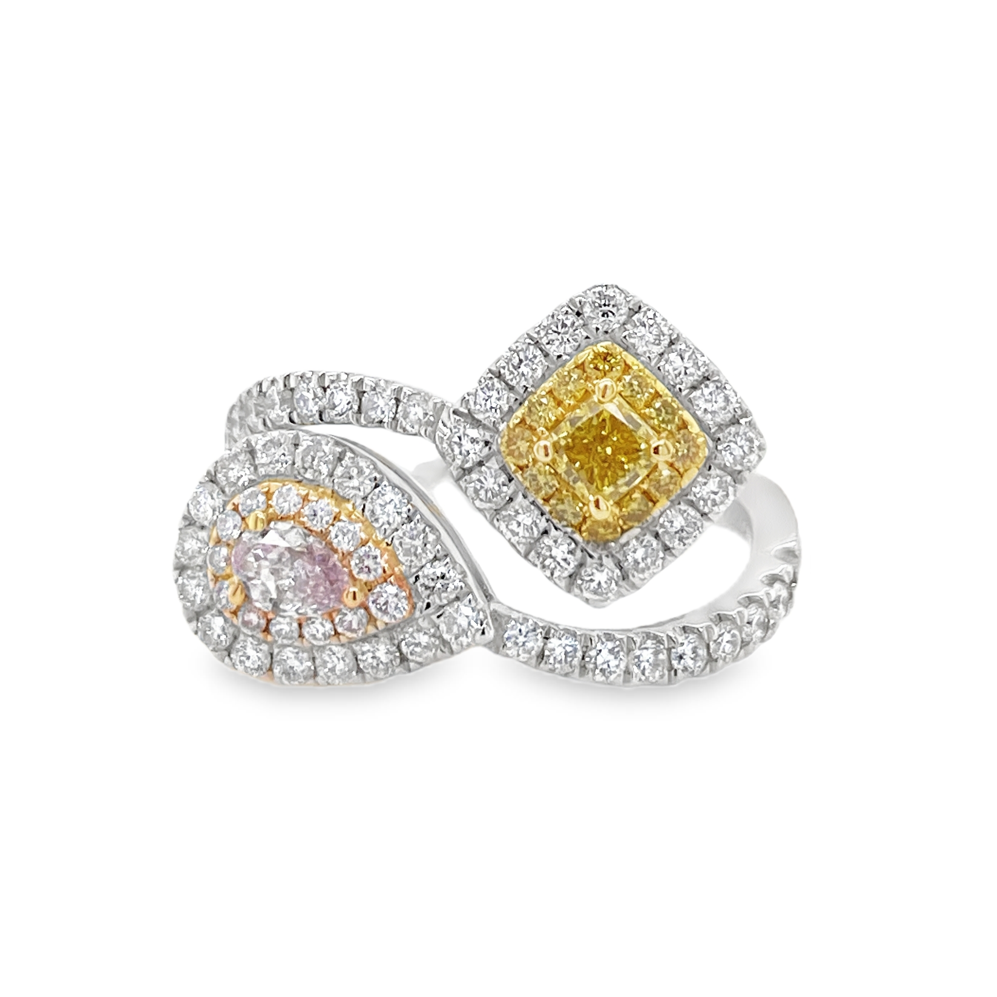Fancy Pink & Yellow Diamond Two-Color Ring