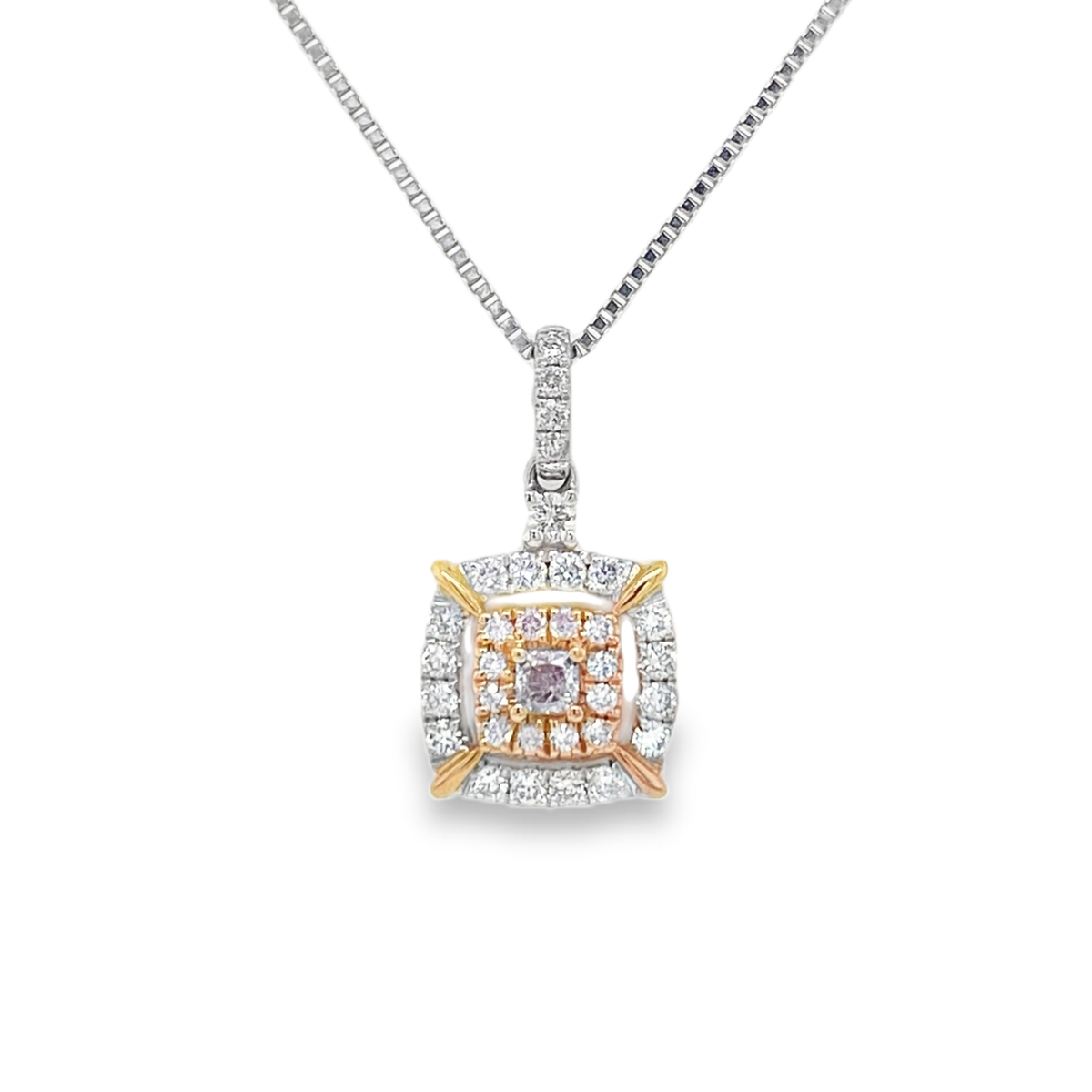 Fancy Light Purplish Pink Diamond Pendant