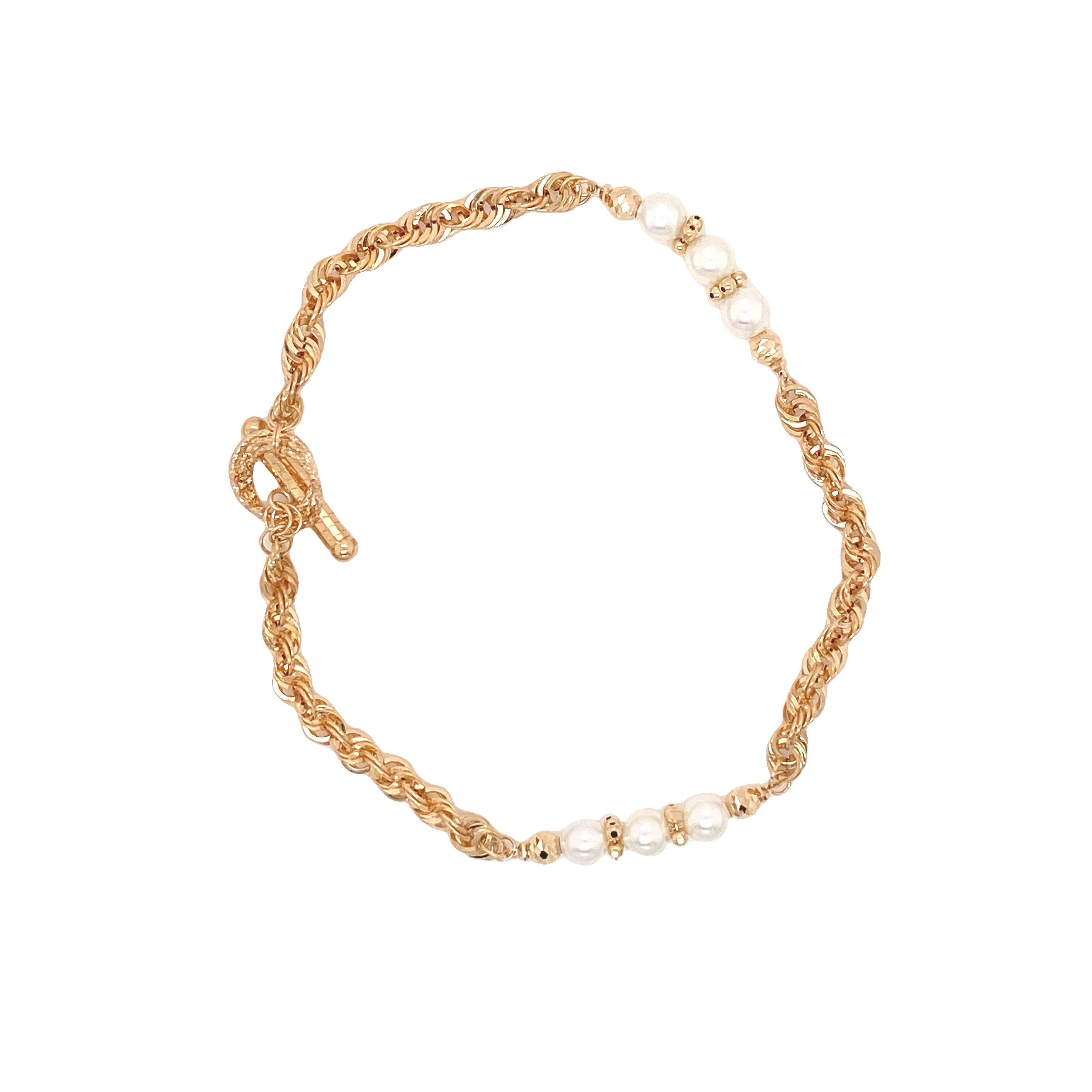 Rope Chain Bracelet with Pearls
