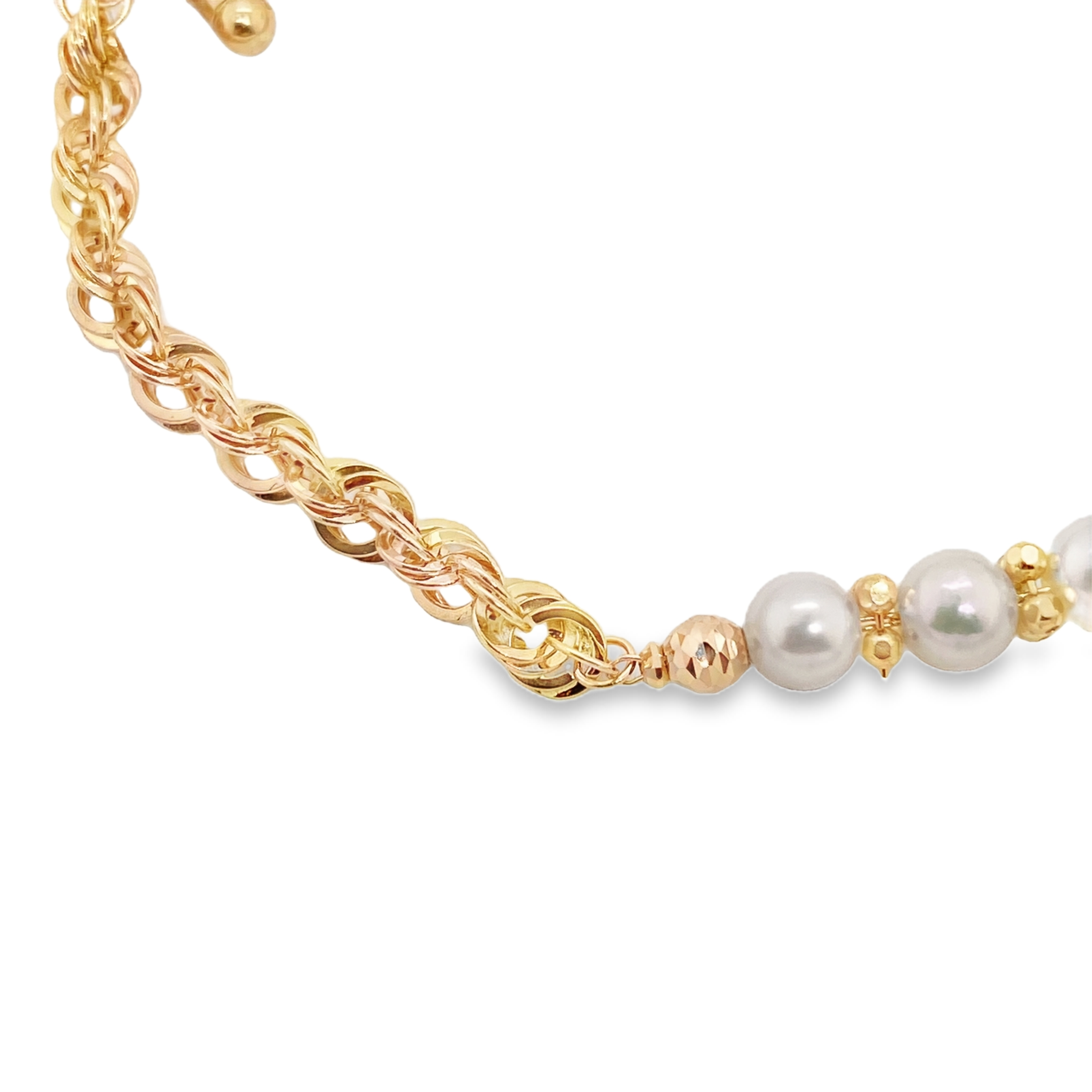 Rope Chain Bracelet with Pearls