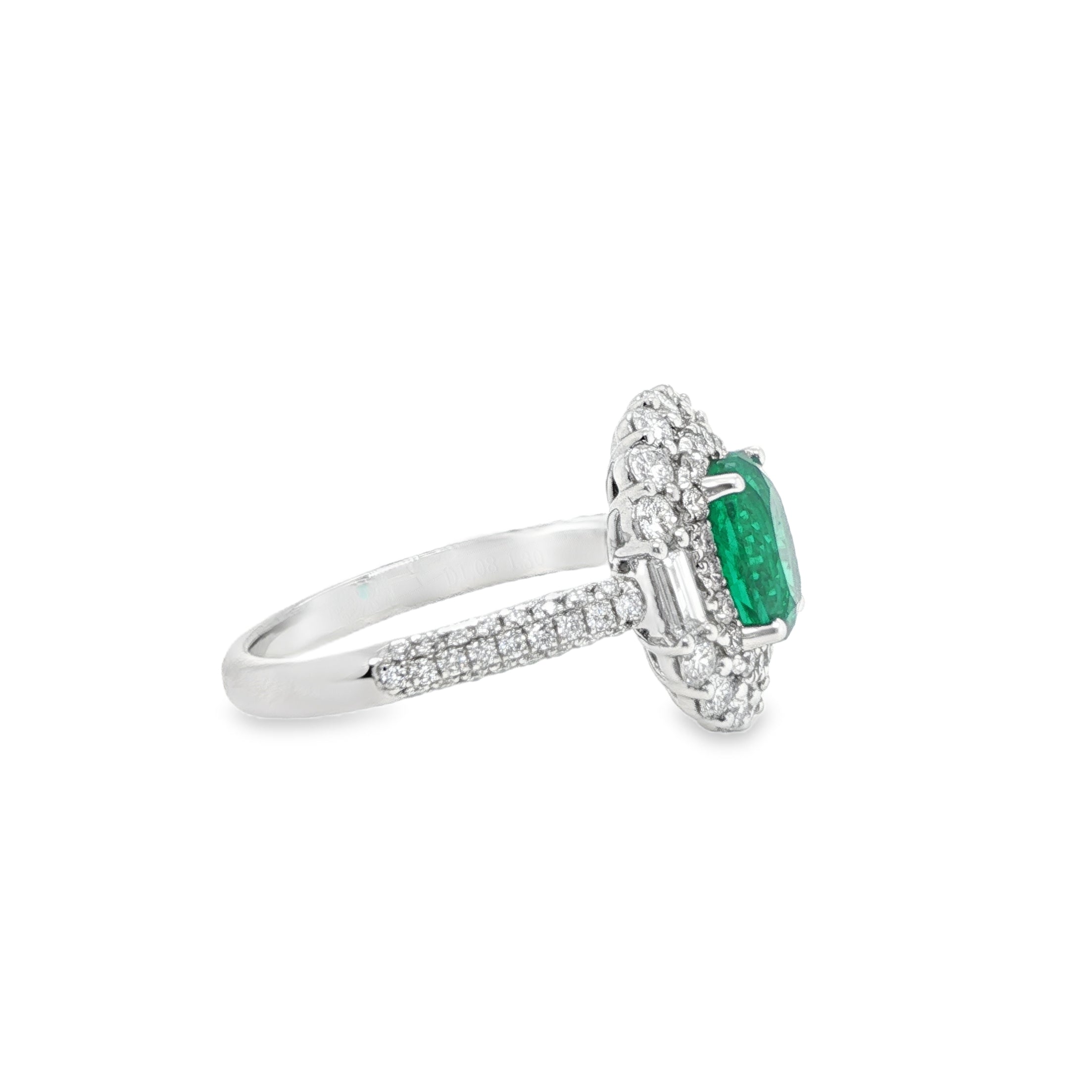 1.30ct Oval Muzo Colombian Emerald Ring