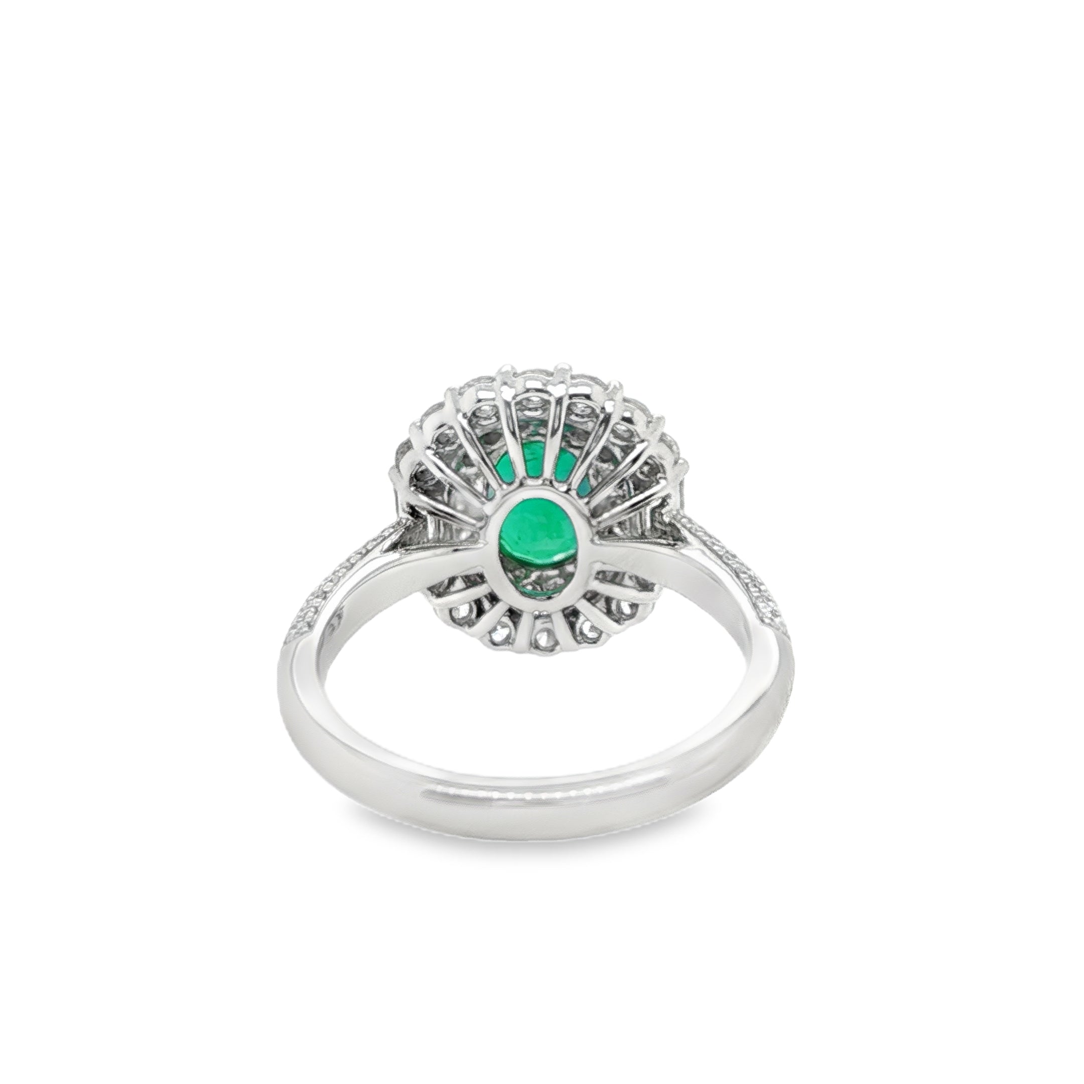1.30ct Oval Muzo Colombian Emerald Ring