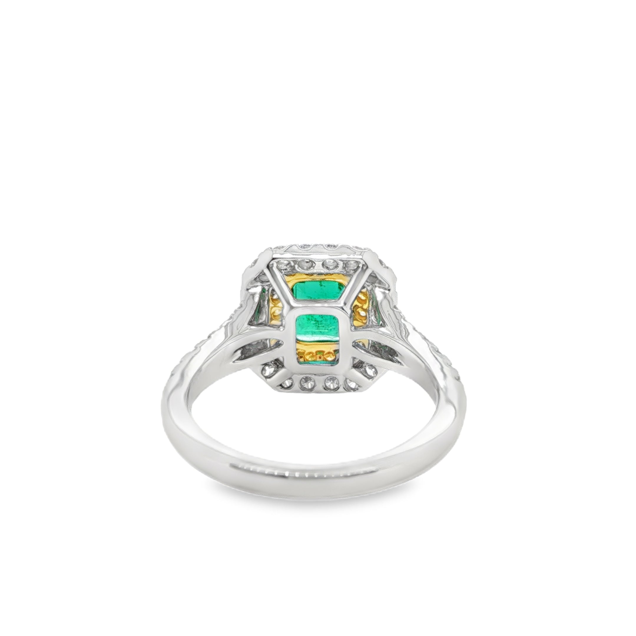 0.77ct Octagonal Colombian Emerald Ring