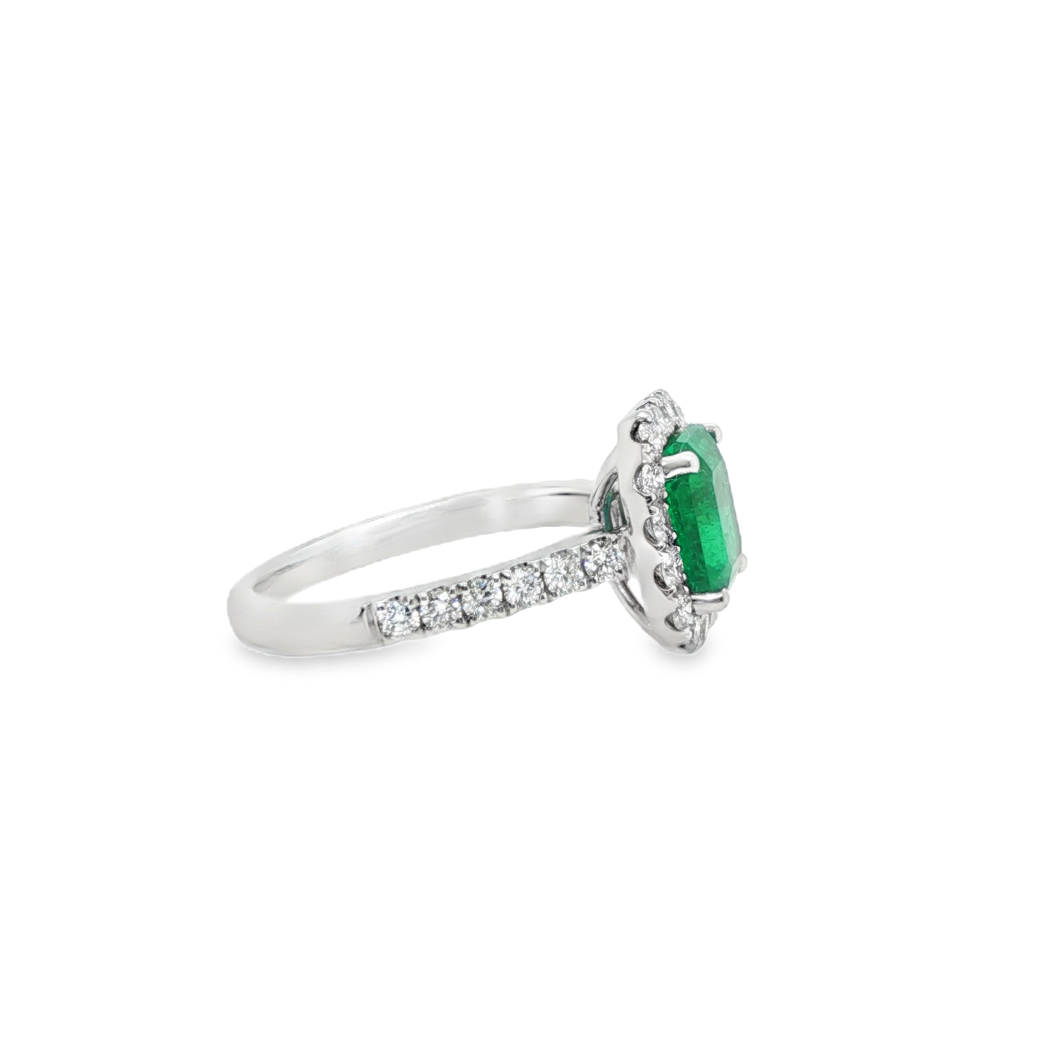 1.76ct Octagonal Colombian Emerald Ring
