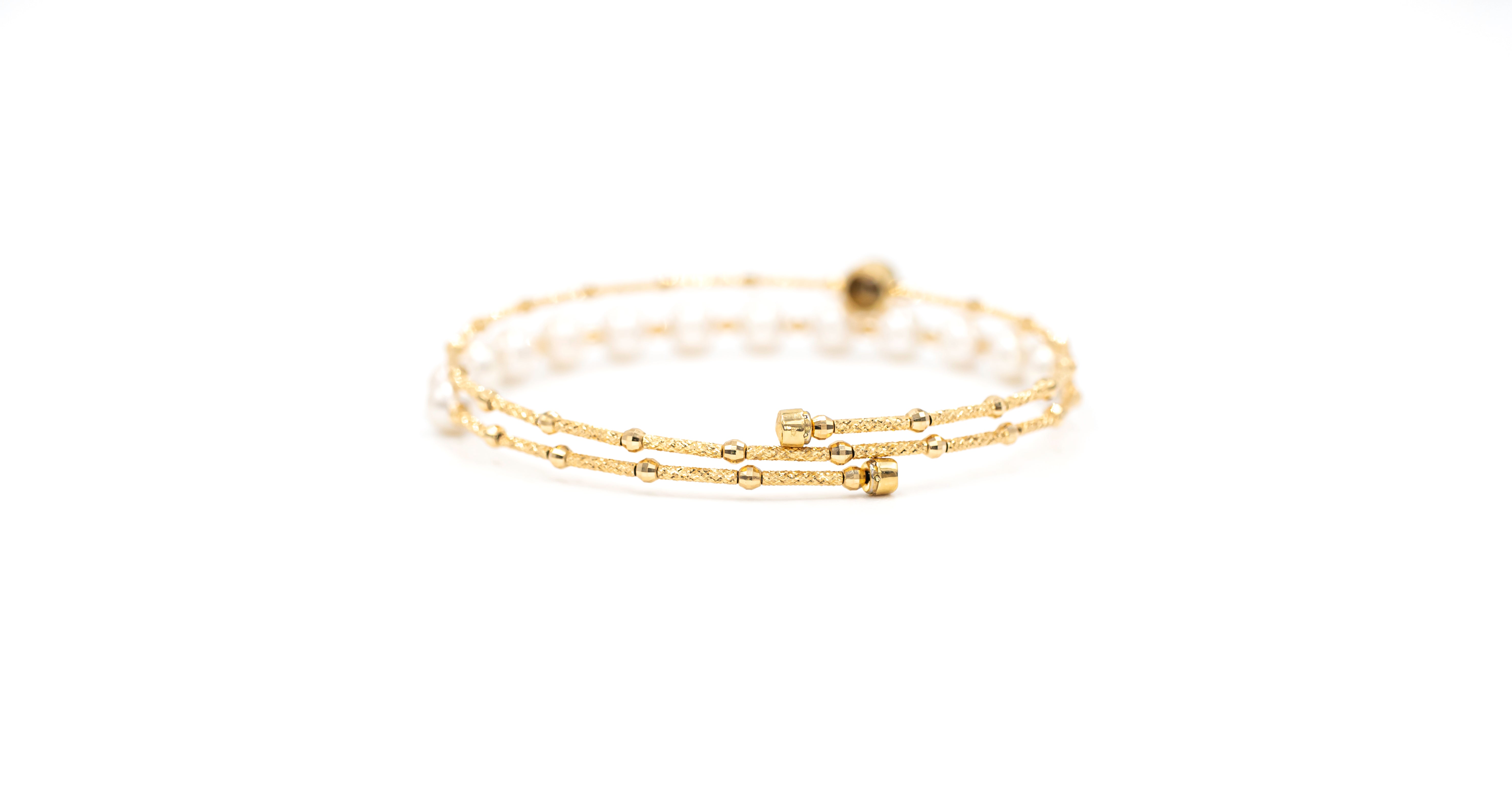 Akoya Pearls & Diamond Flexible Bracelet