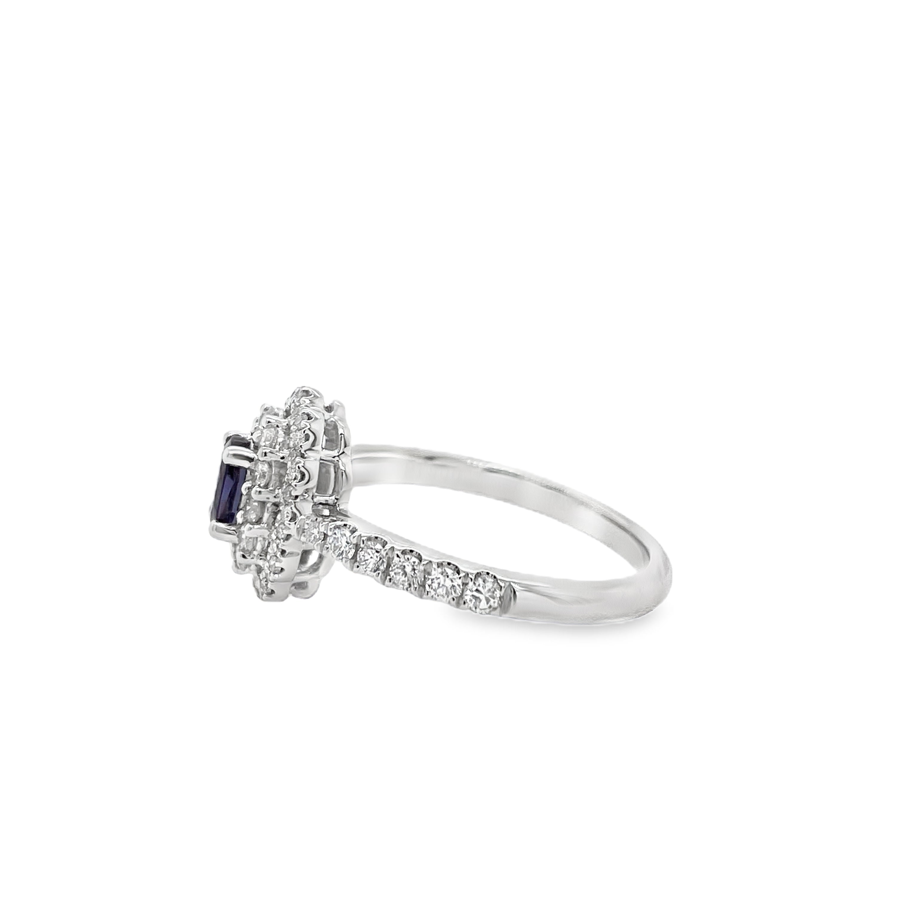 0.43ct Oval Brazil Alexandrite & Diamond Ring