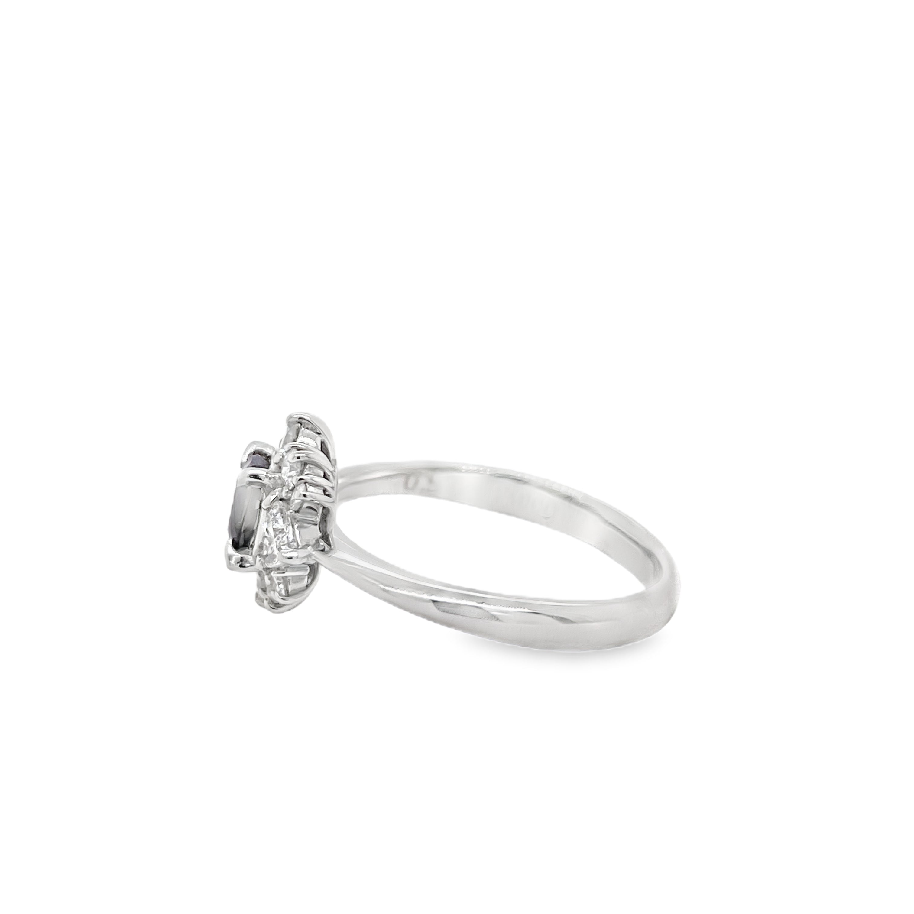 0.54ct Oval Brazil Alexandrite & Diamond Platinum Ring