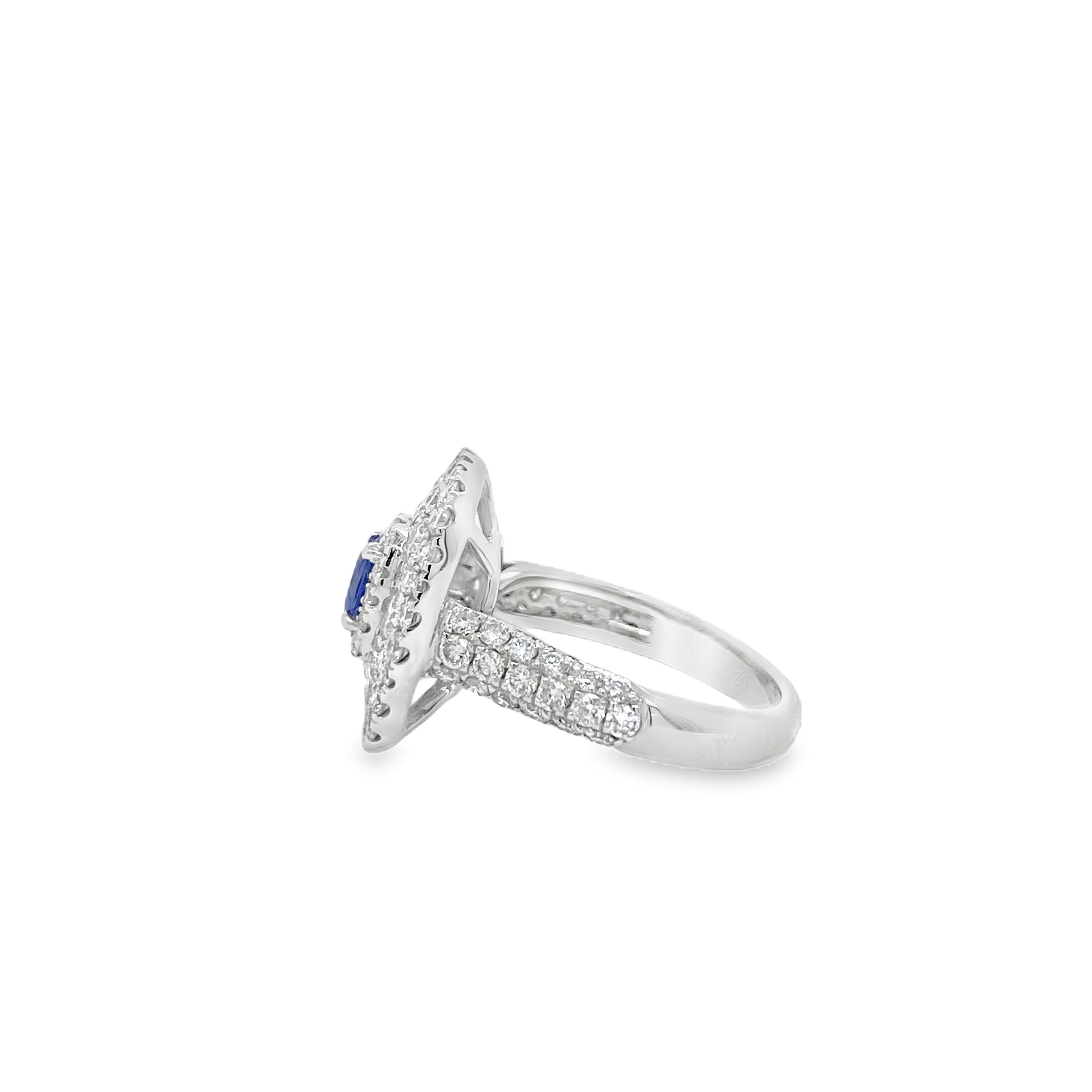 0.37ct Oval No-Heat Cobalt Spinel & Diamond Ring