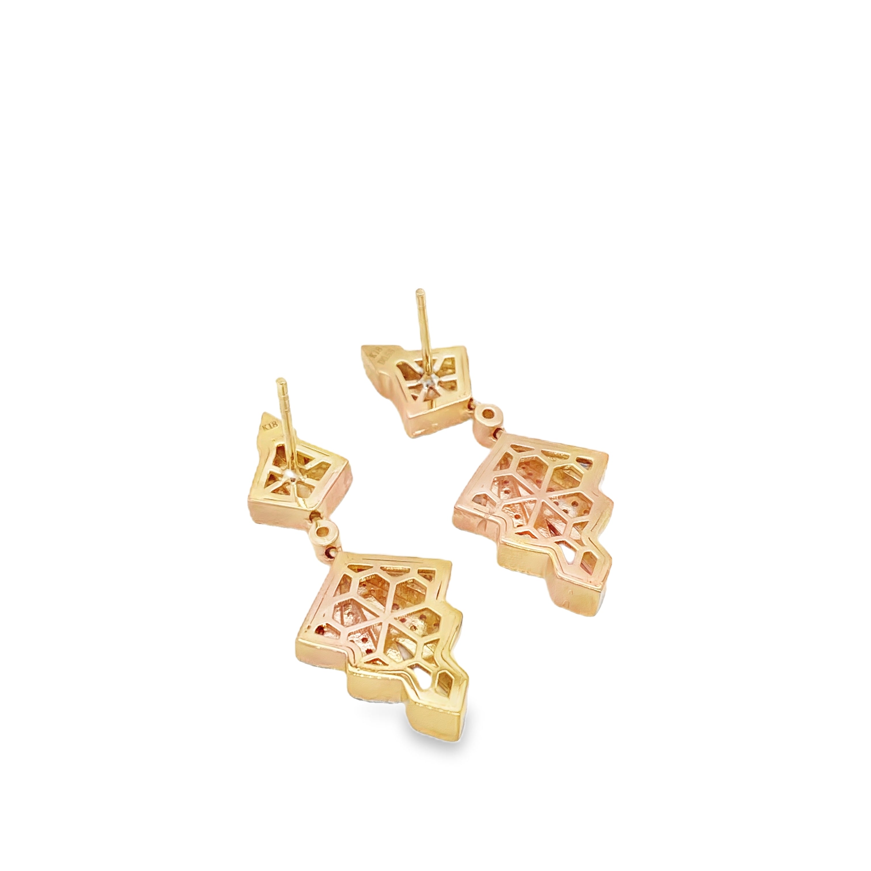 Mother of Pearl & Diamond Earrings