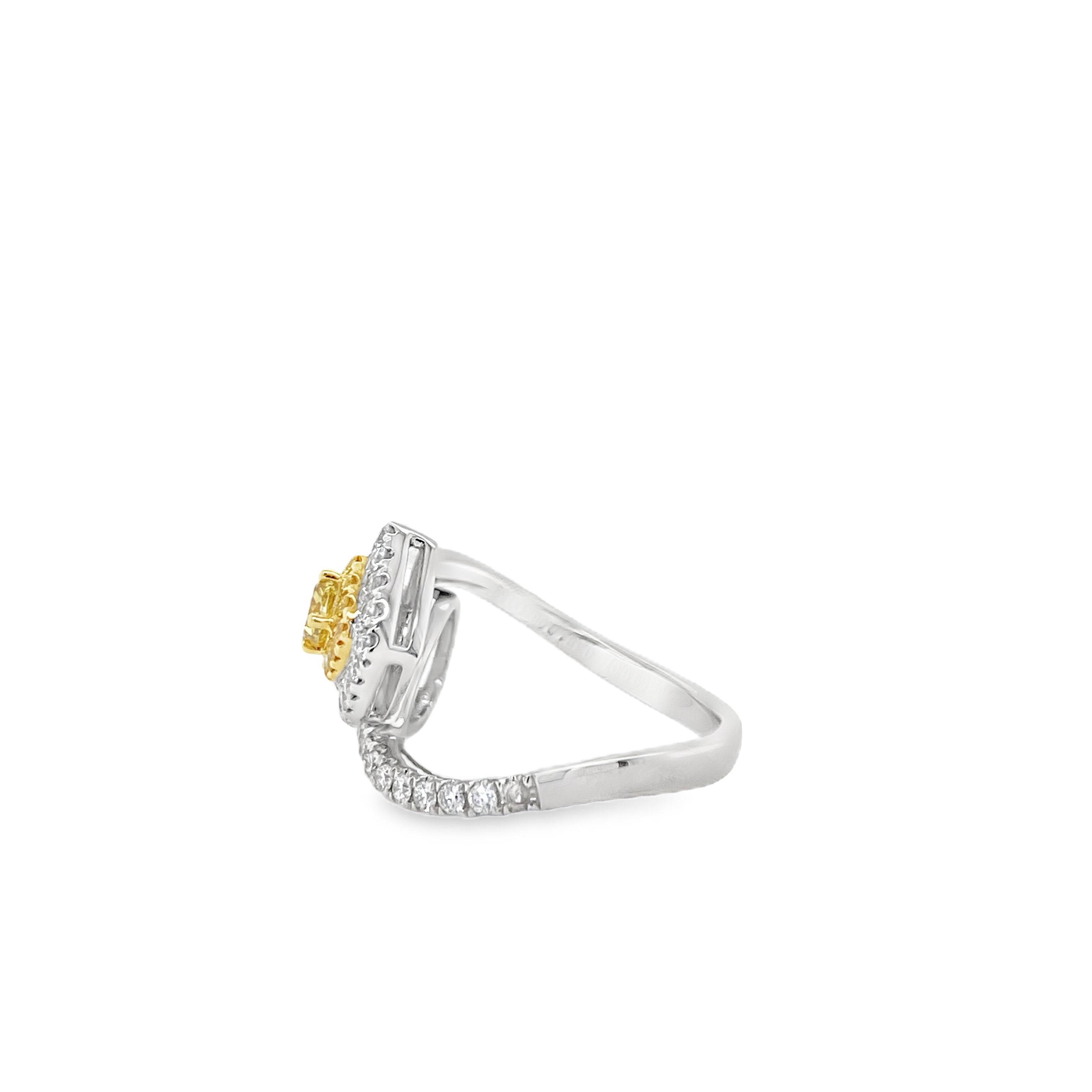 Fancy Pink & Yellow Diamond Two-Color Ring