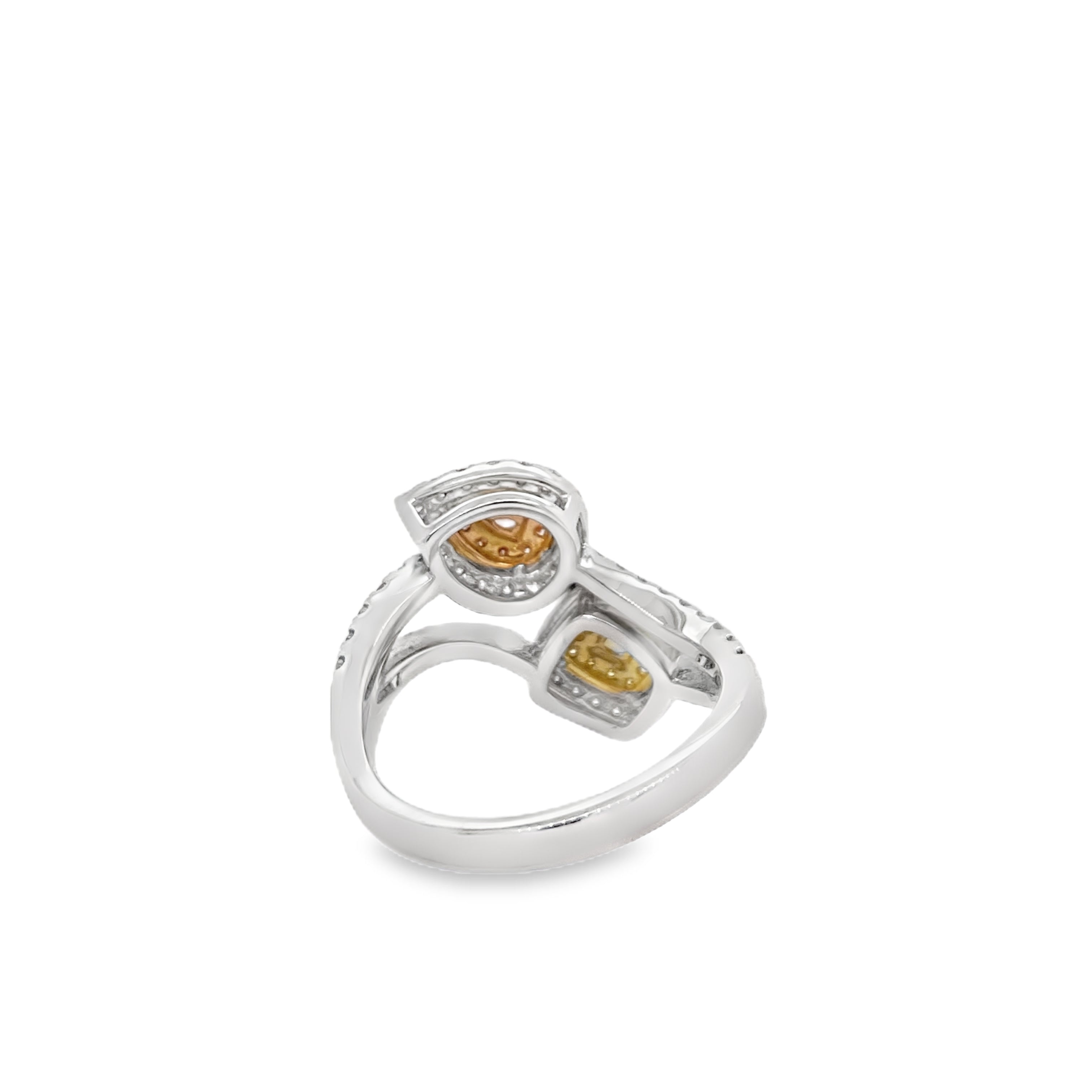 Fancy Pink & Yellow Diamond Double Ring