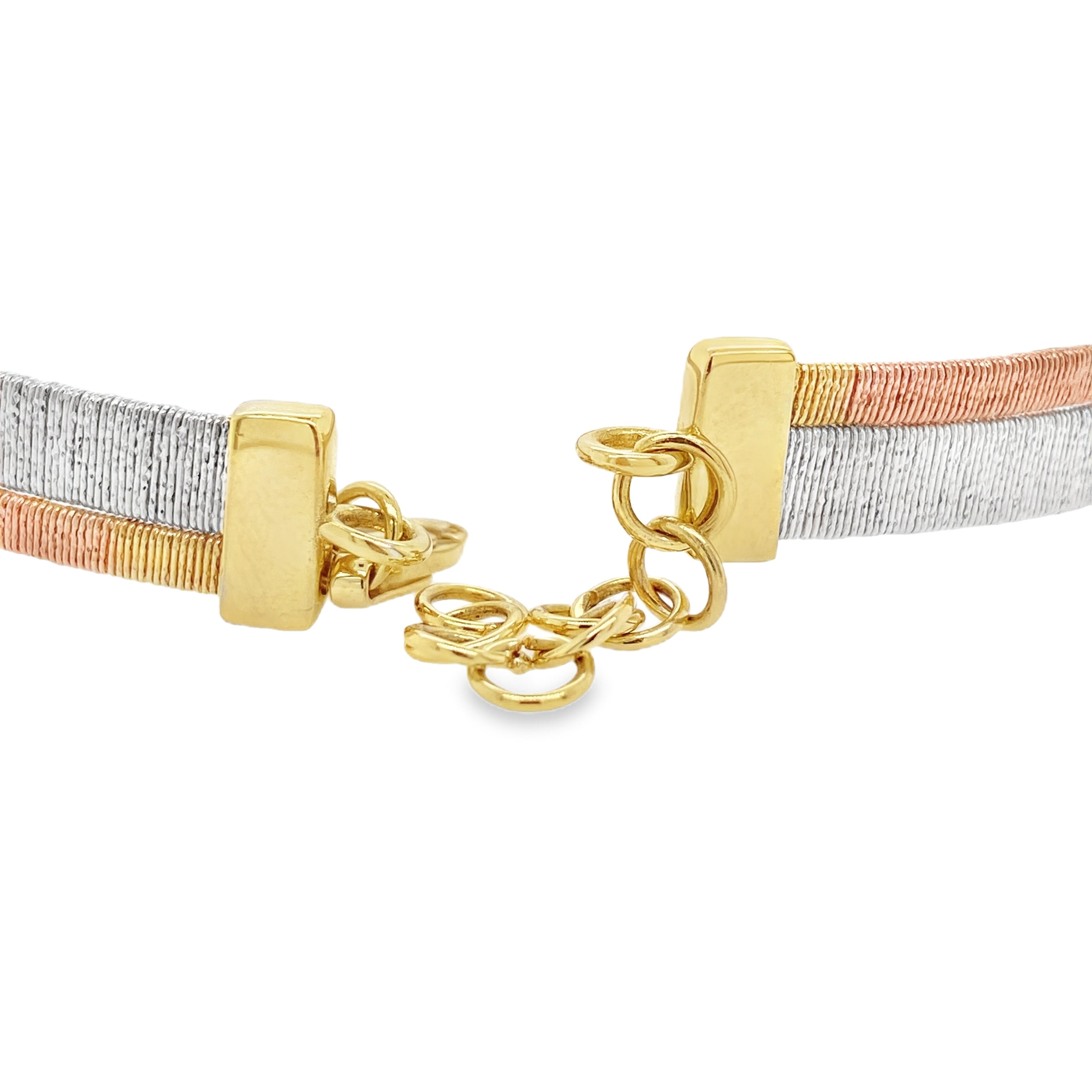 Brushed Metal Diamond Bangle