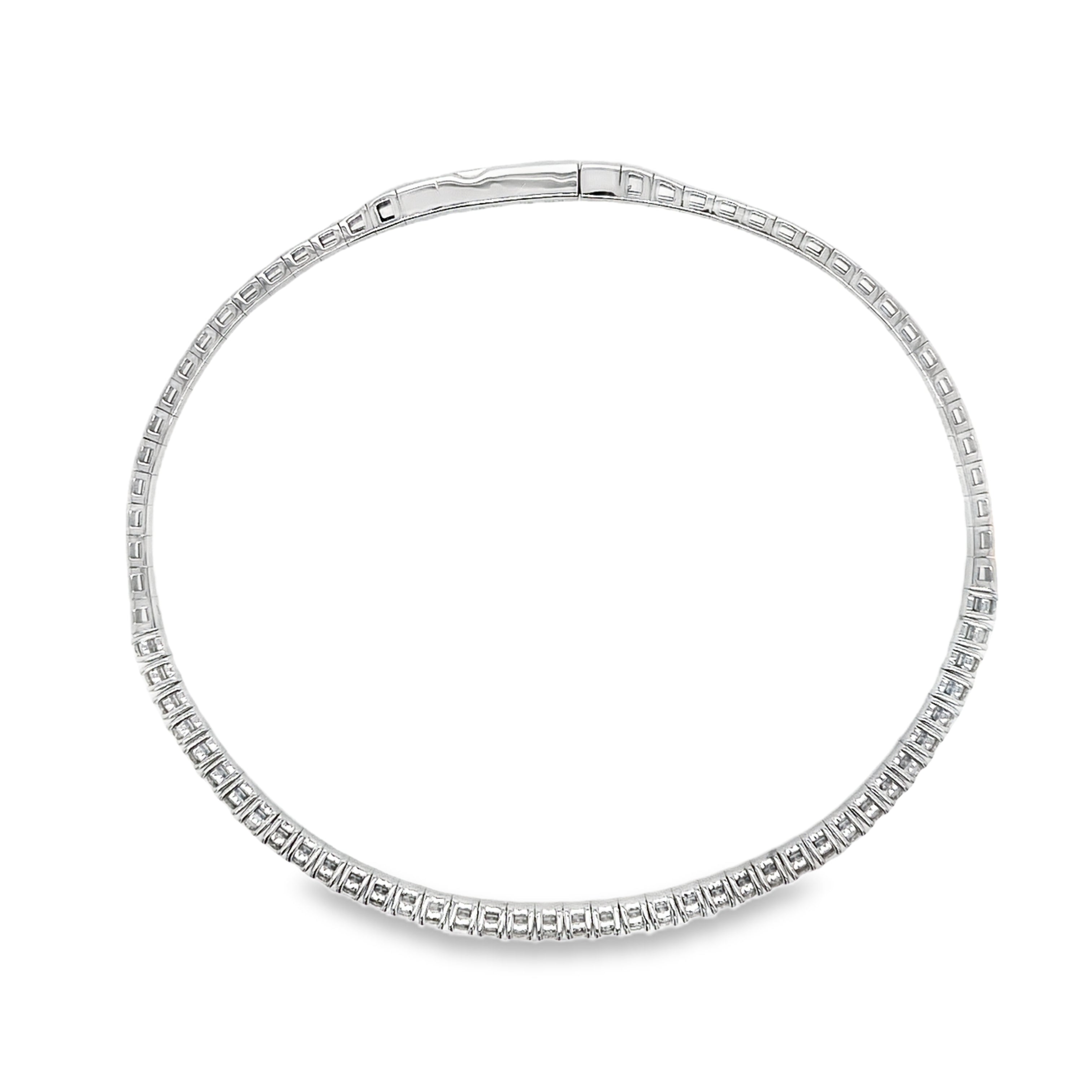 Flexible 0.90CT Diamond Bangle