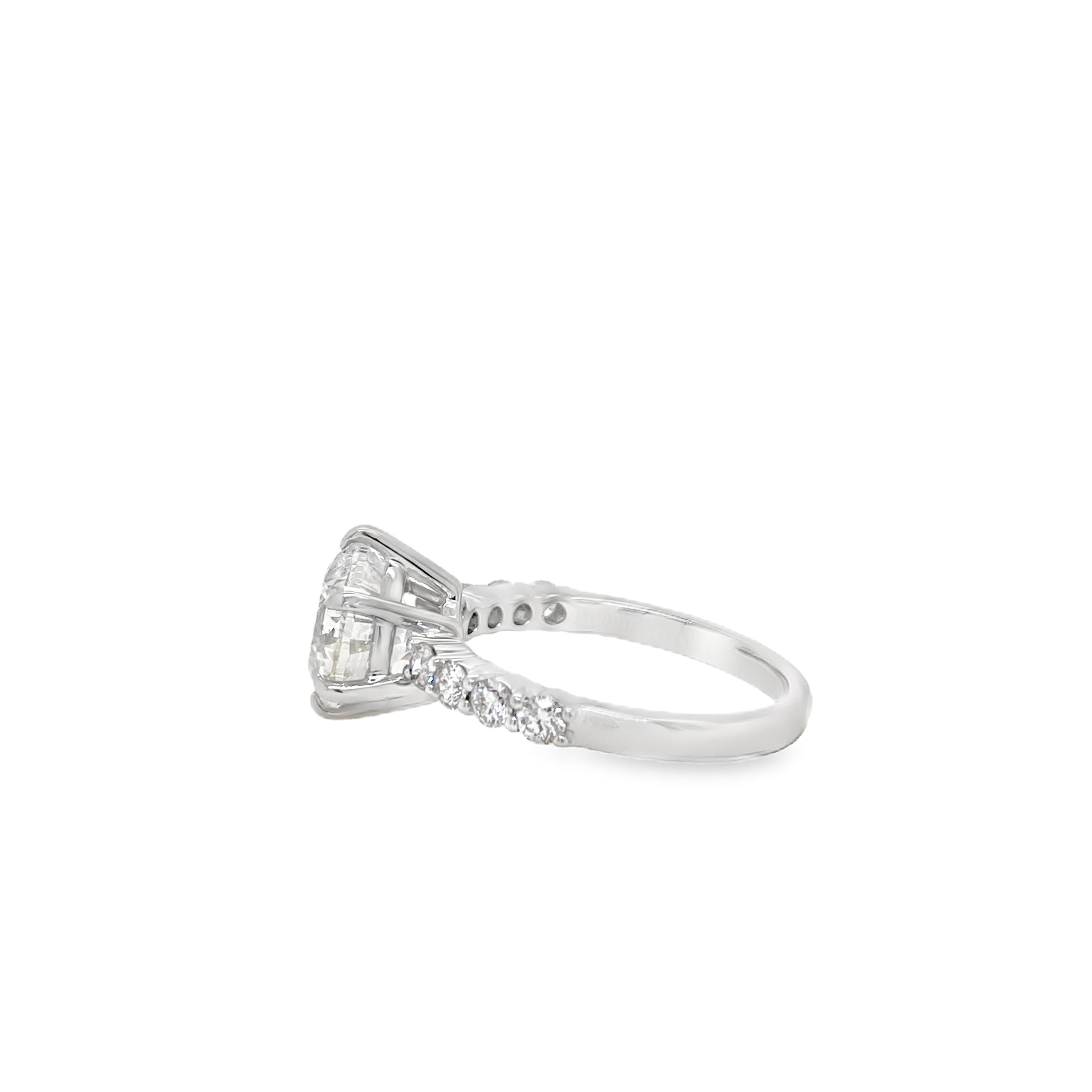 3ct Round Brilliant Diamond Halo Ring