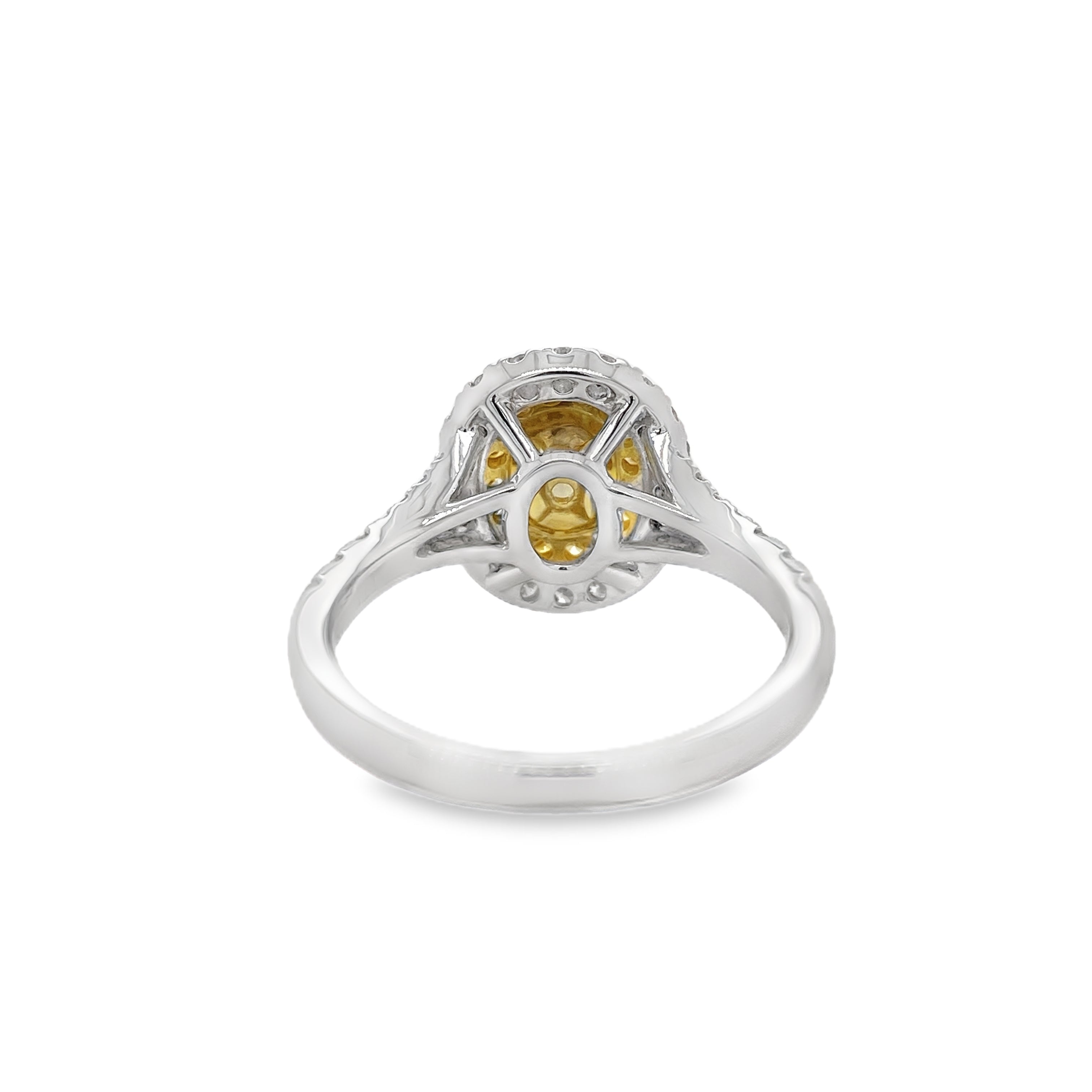 Fancy Intense Yellow Cushion Diamond Ring