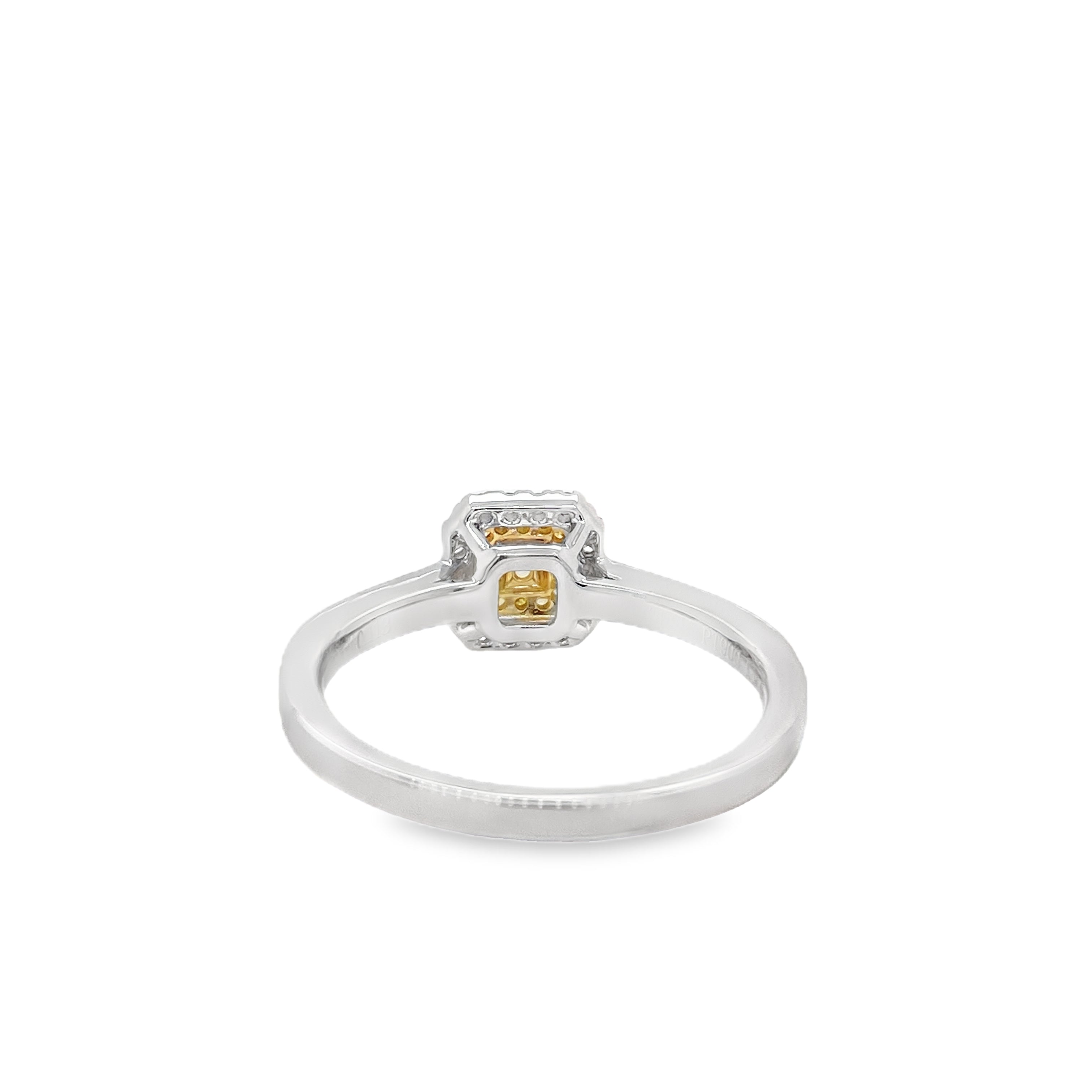 Fancy Intense Yellow Radiant Diamond Ring