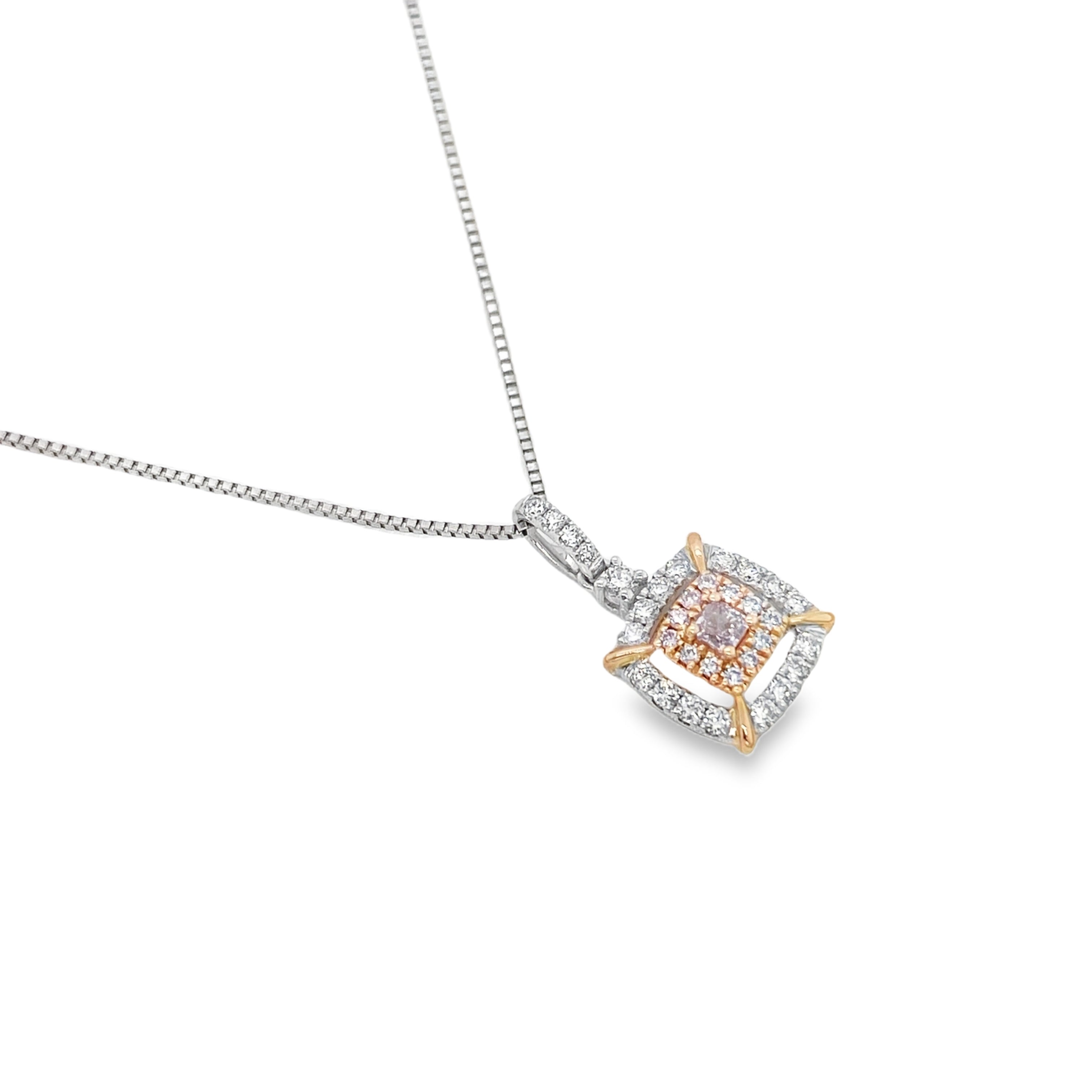 Fancy Light Purplish Pink Diamond Pendant