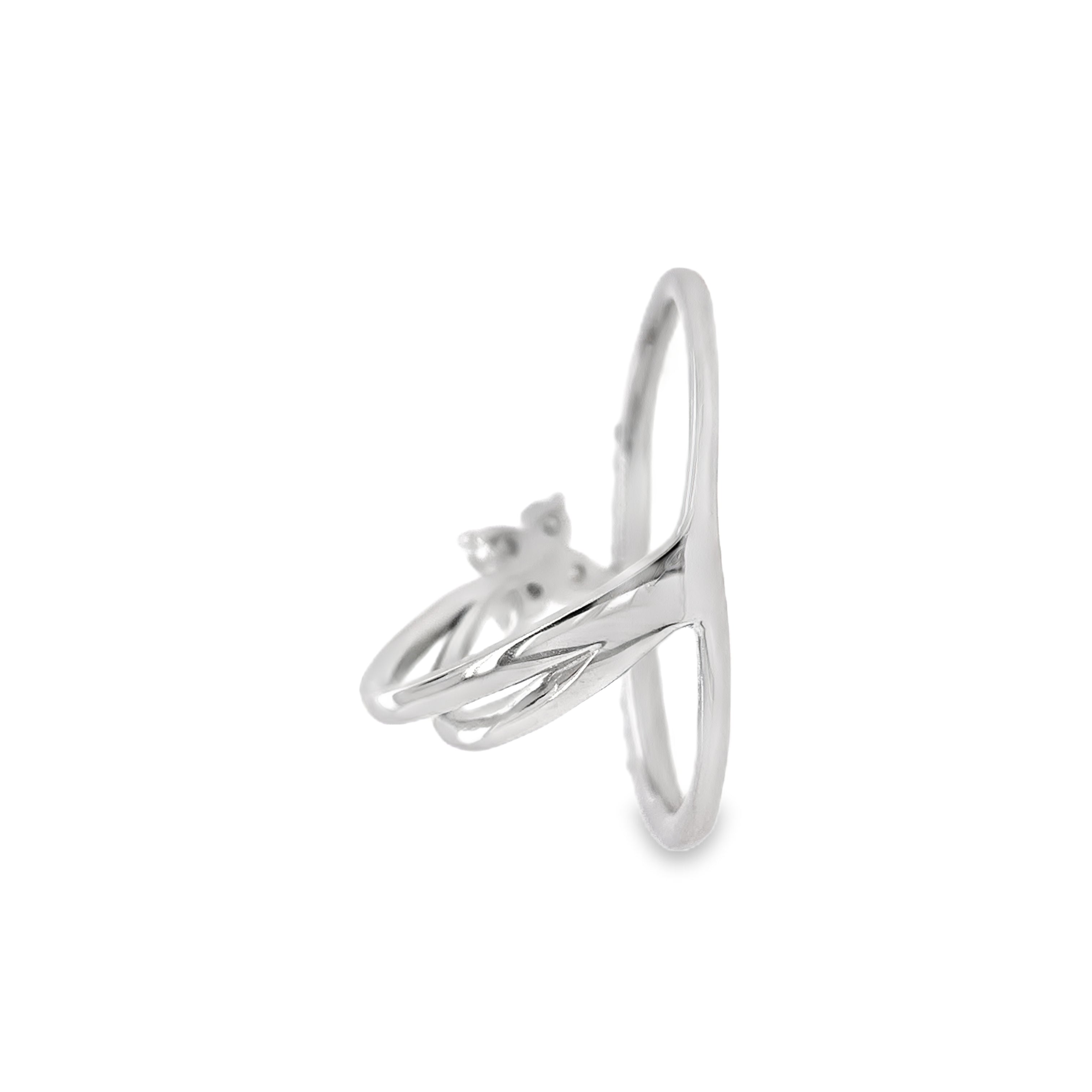 Flaired Flower Diamond Ring