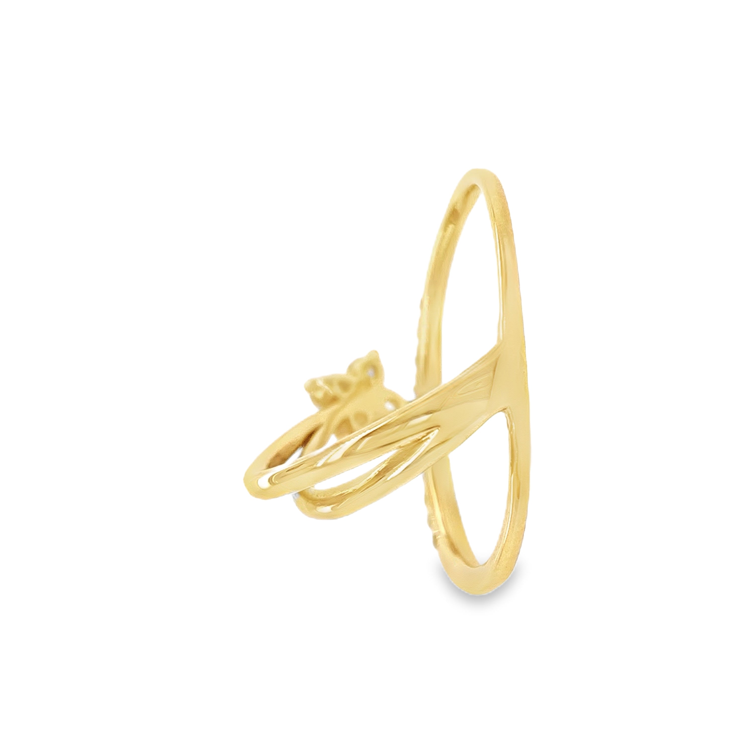 Flaired Flower Diamond Ring