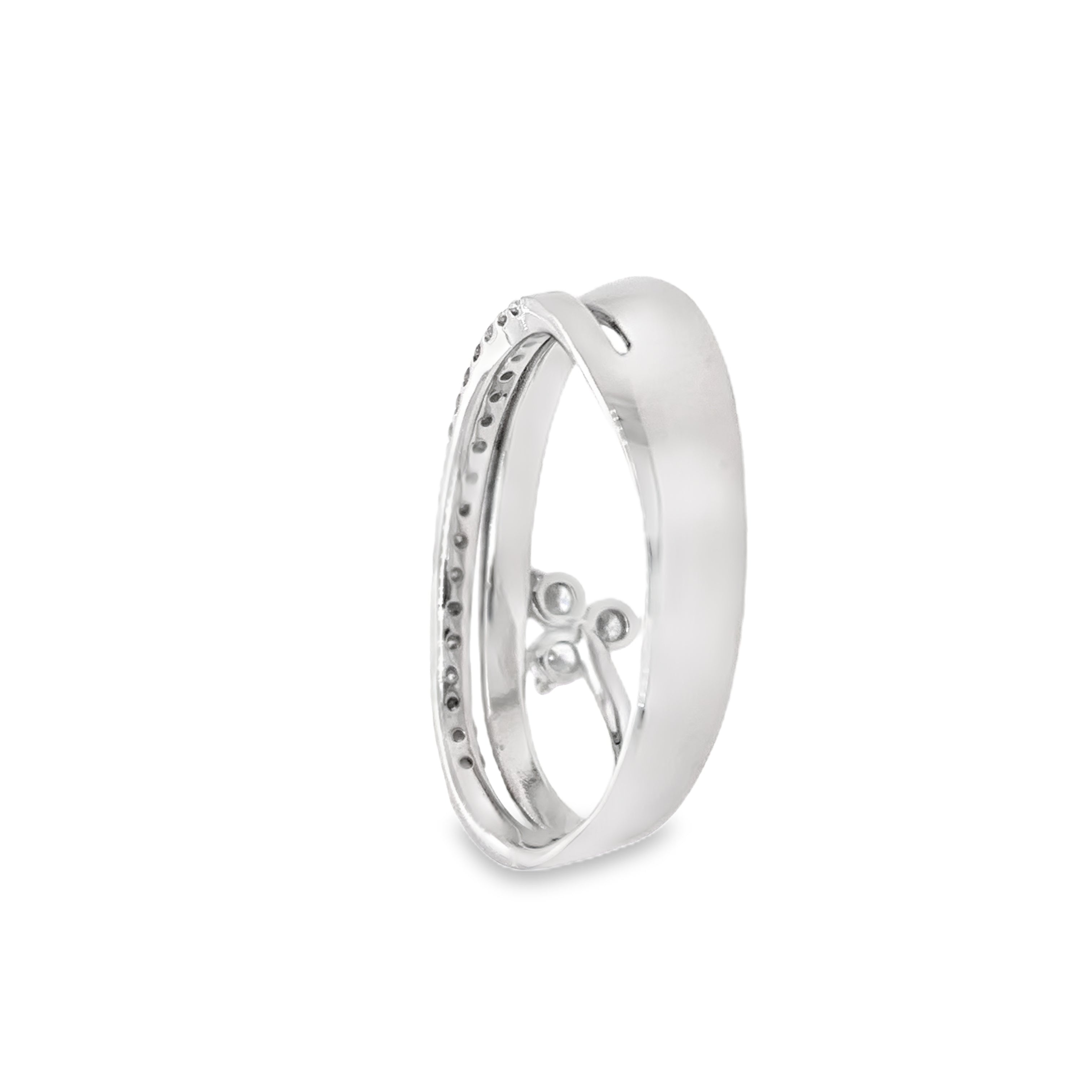 Flaired Flower Diamond Ring
