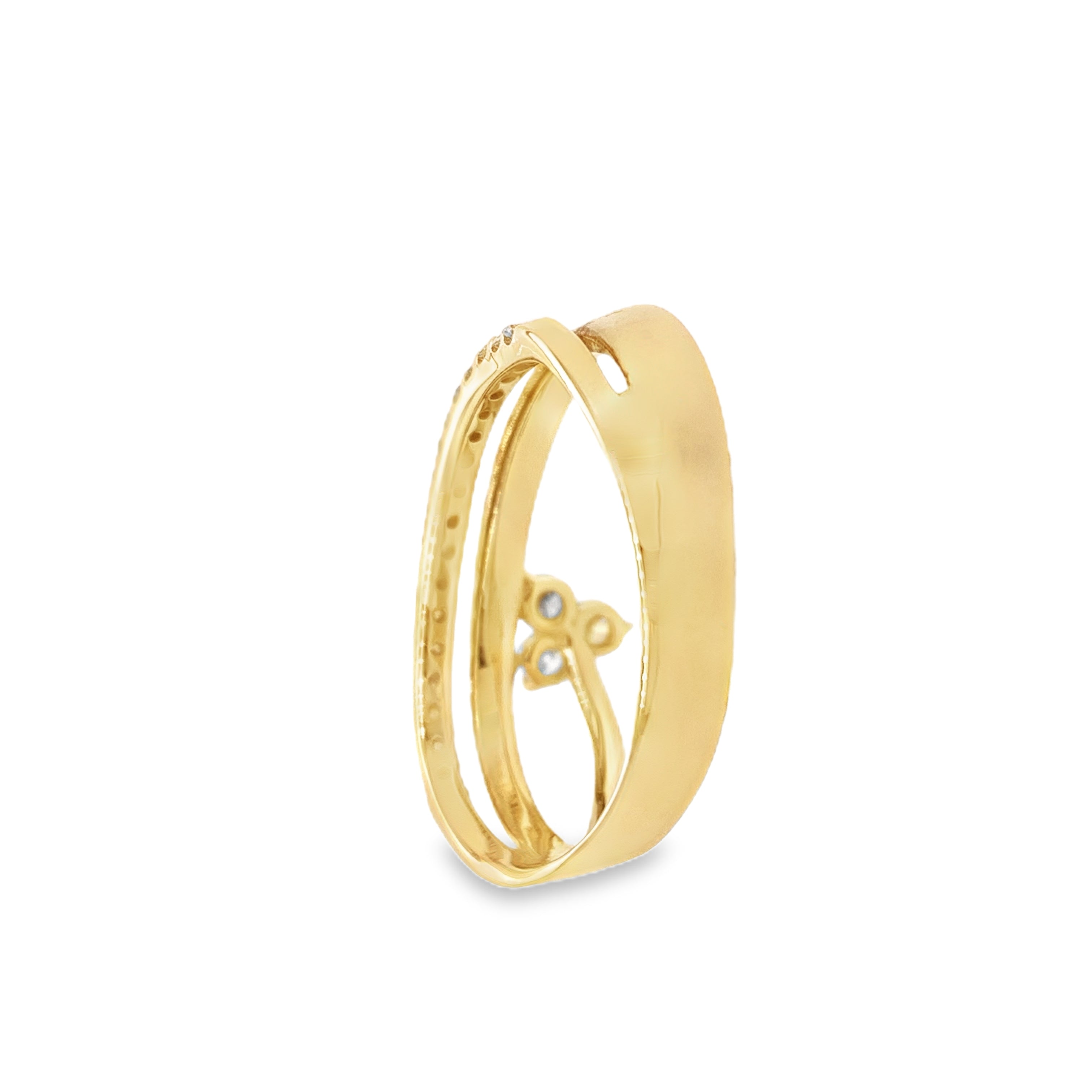 Flaired Flower Diamond Ring