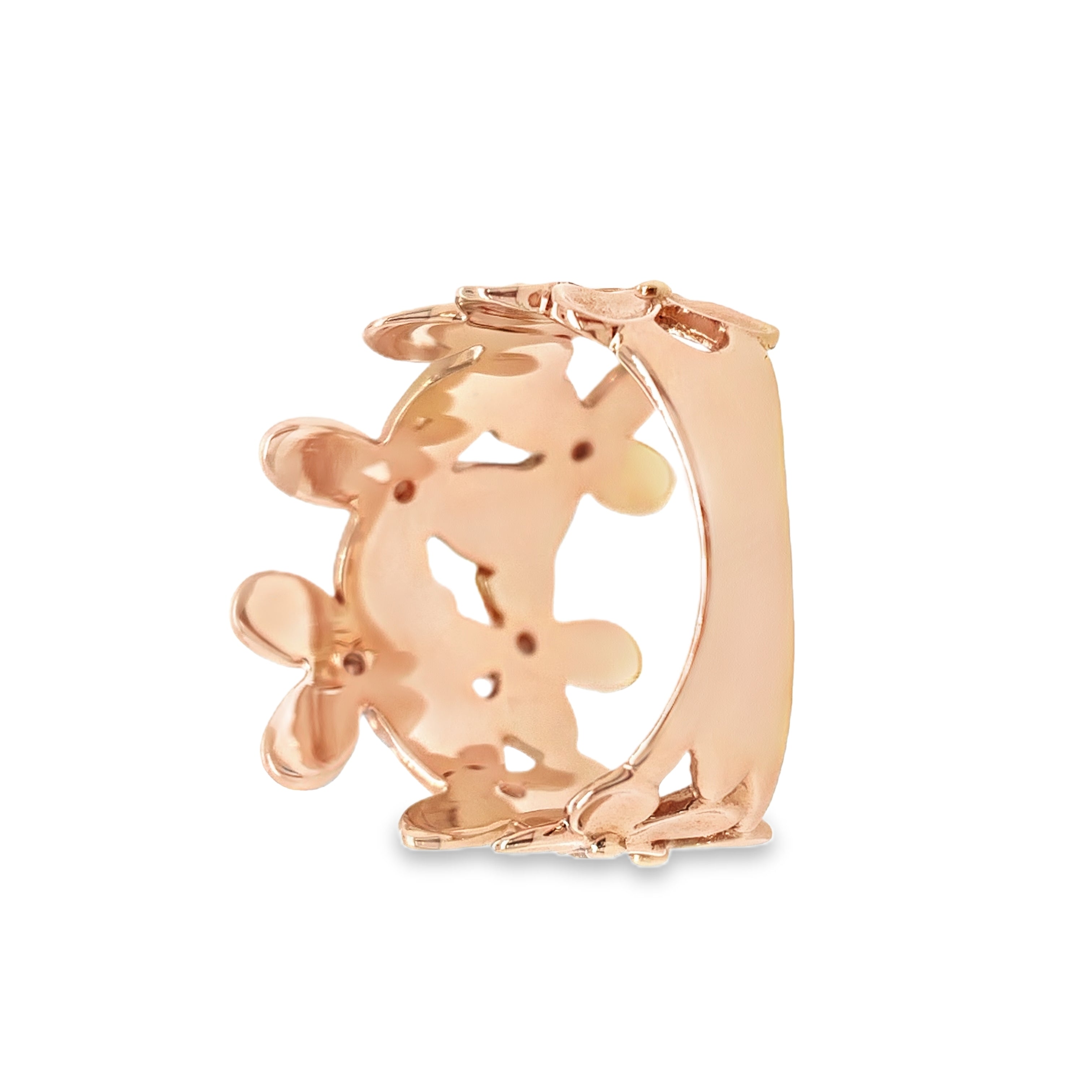 Floral Frosted Diamond Ring