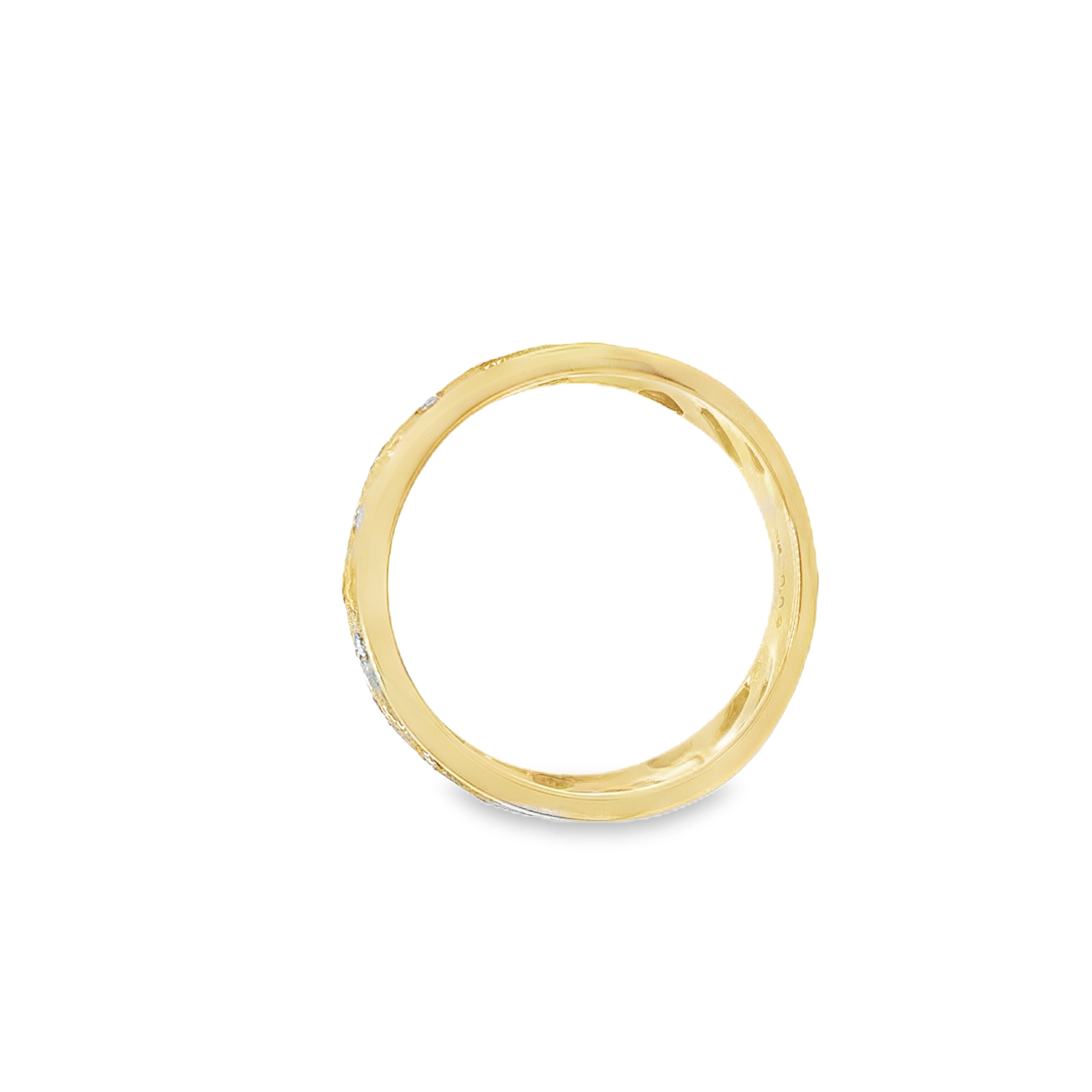 Lattice Rose Gold Ring with Diamonds